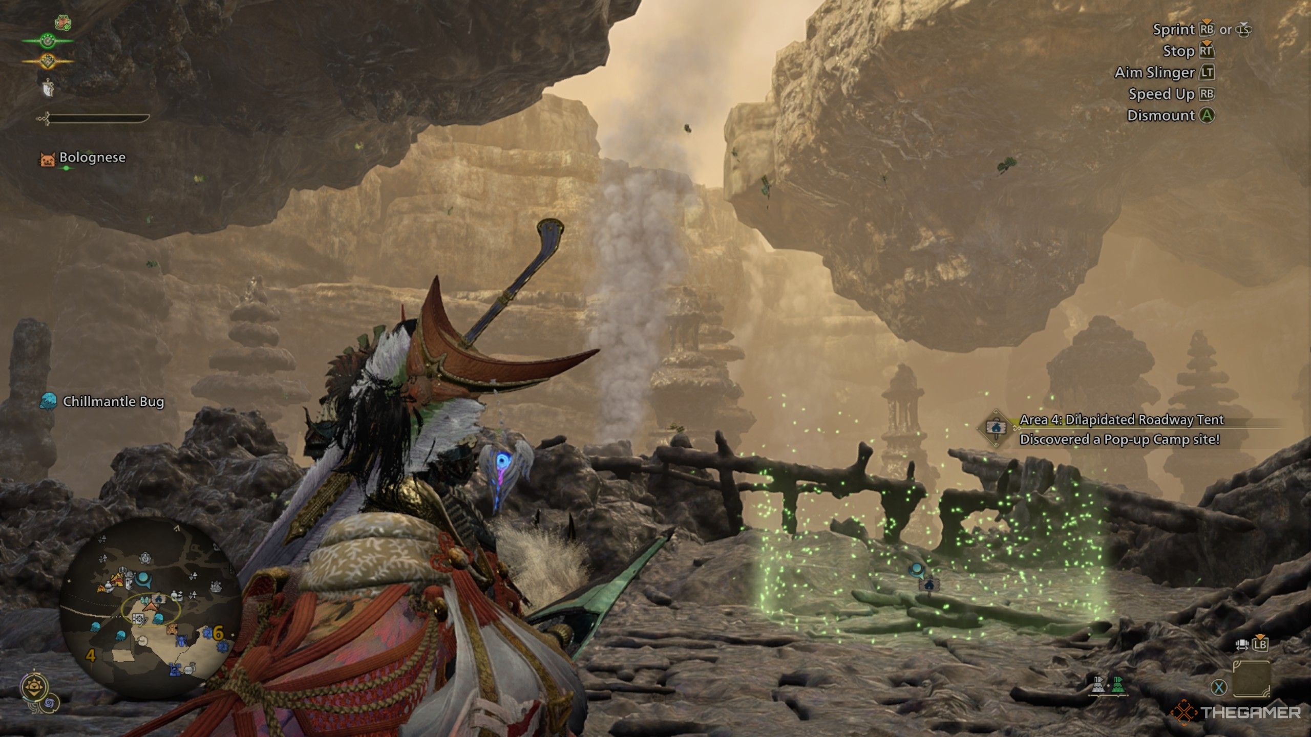 monster hunter wilds pop-up camp location dilapidated roadway.