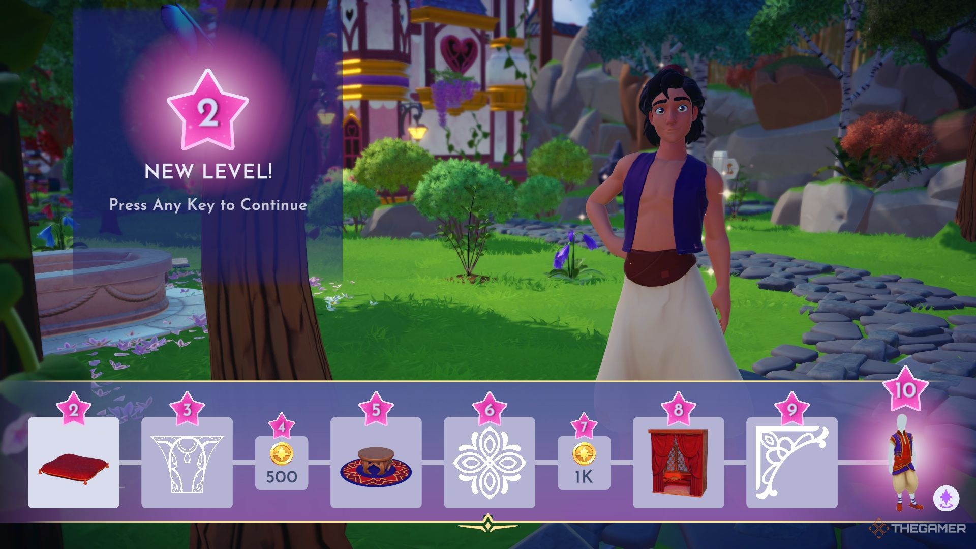 Aladdin's friendship rewards.