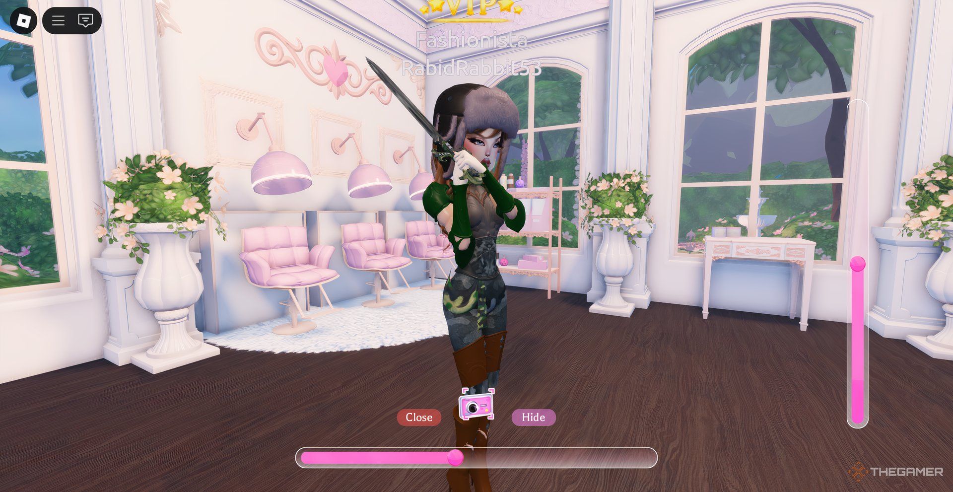 Dystopian fighter outfit in Roblox Dress To Impress.