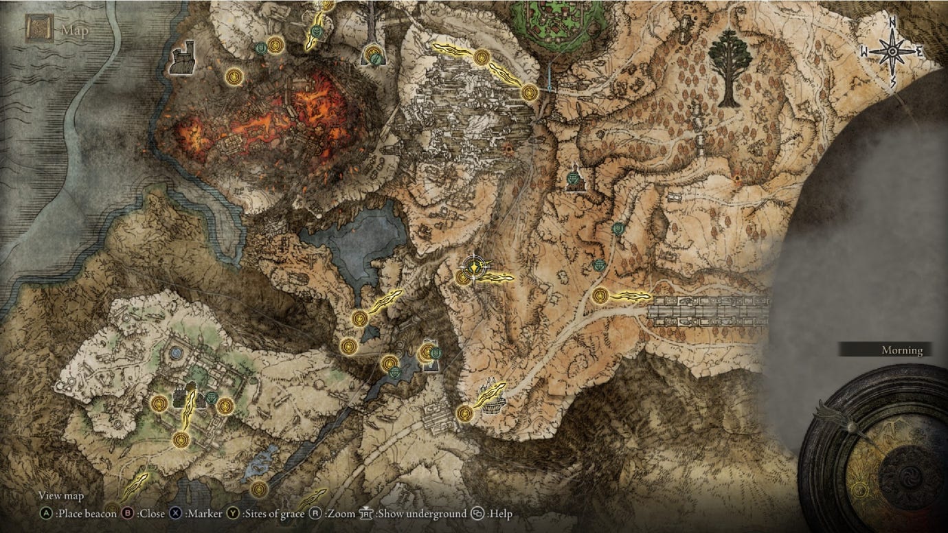 Elden Ring Golden Seed Erdtree Gazing Hill map location