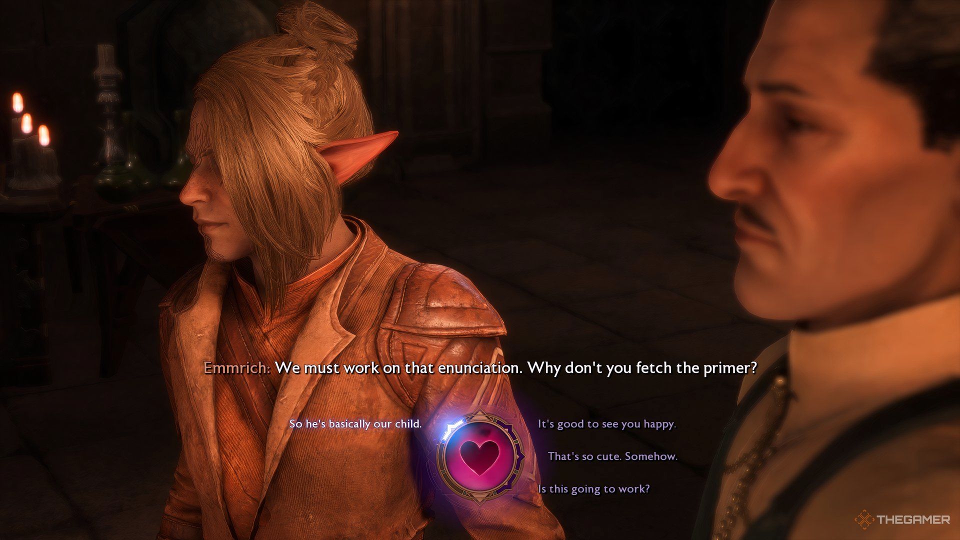 Rook and Emmrich in the Laboratory of the Lighthouse in Dragon Age: The Veilguard.