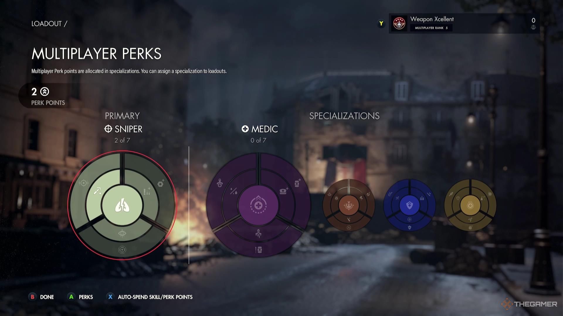 Every specialization in Sniper Elite Resistance.