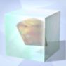 A chunk of Firaxium sits in a glass case in Sims 4