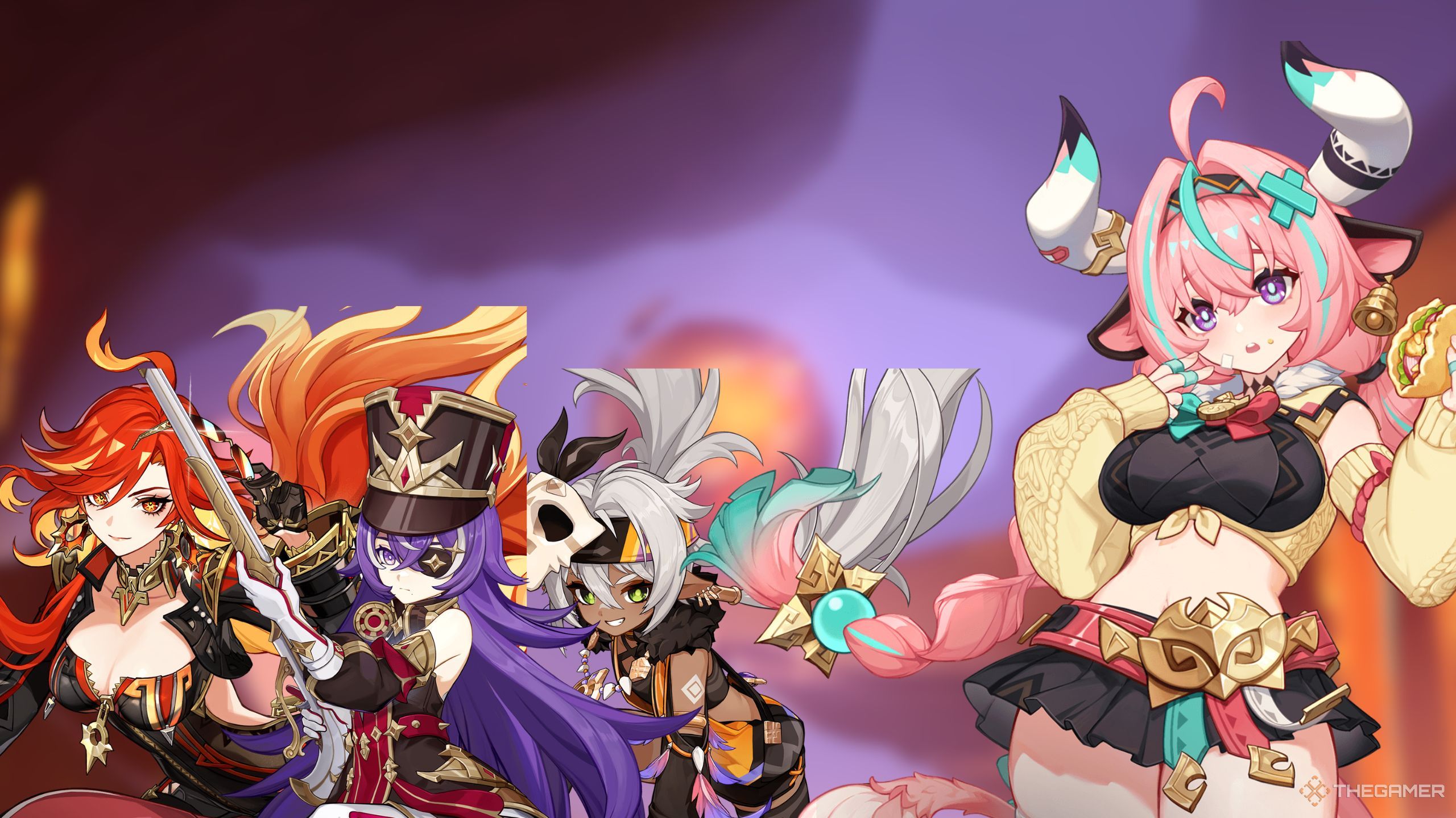 Genshin Impact Varesa, Iansan, Mavuika, and Chevreuse team.
