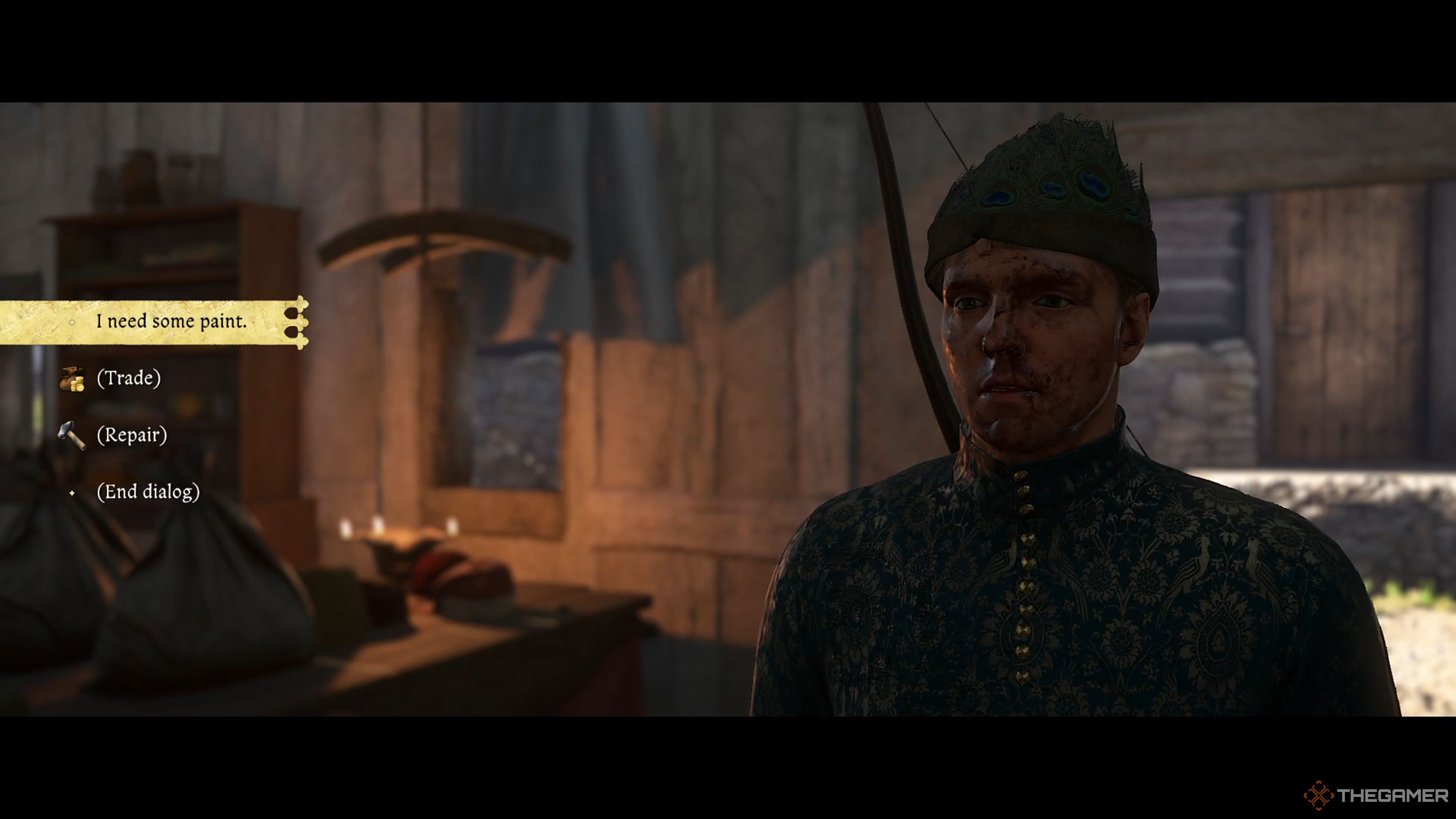 Henru inquiring about paint in Kingdom Come: Deliverance II.