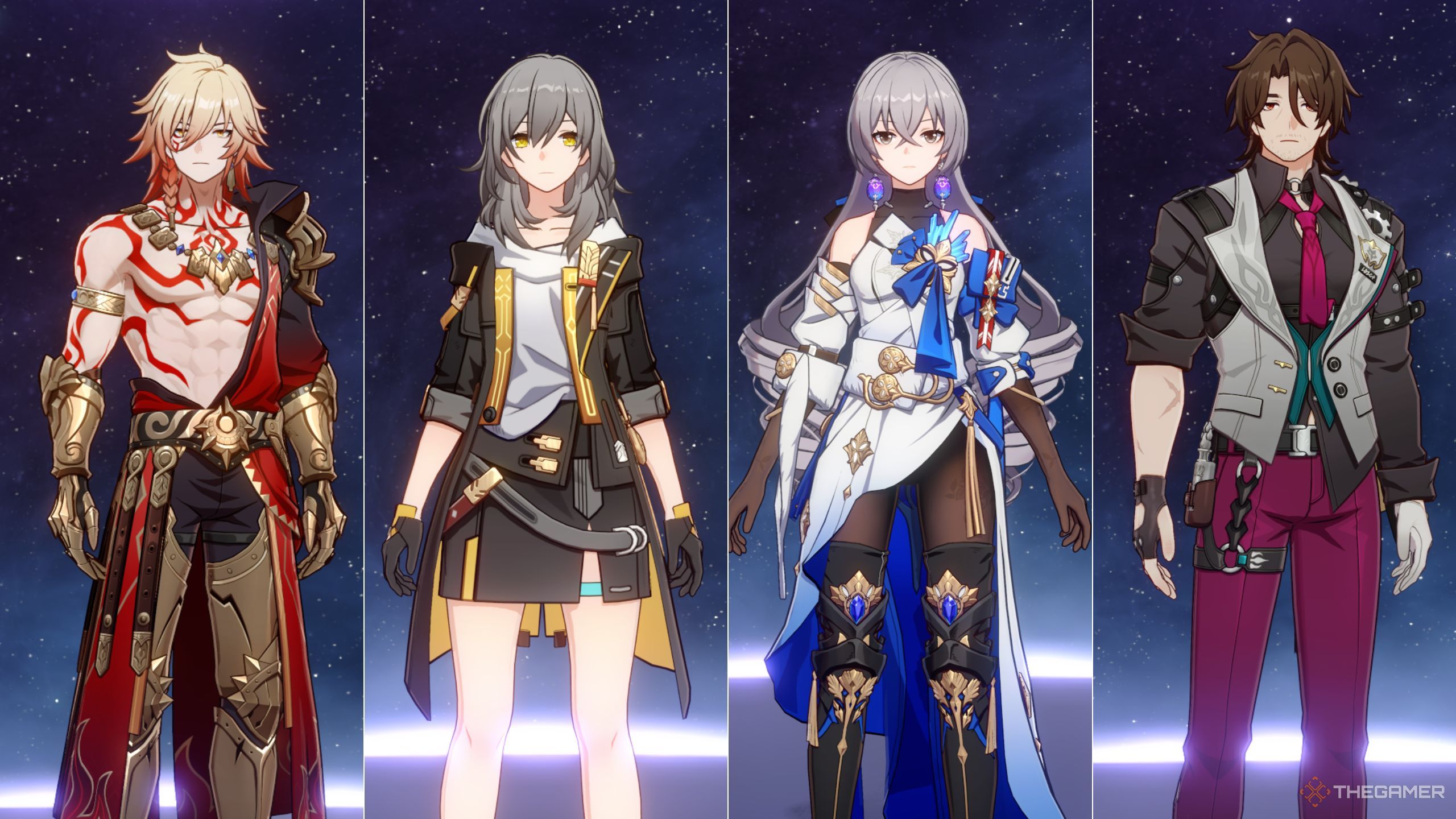 Honkai Star Rail Mydei team with Remembrance Trailblazer, Bronya, and Gallagher.