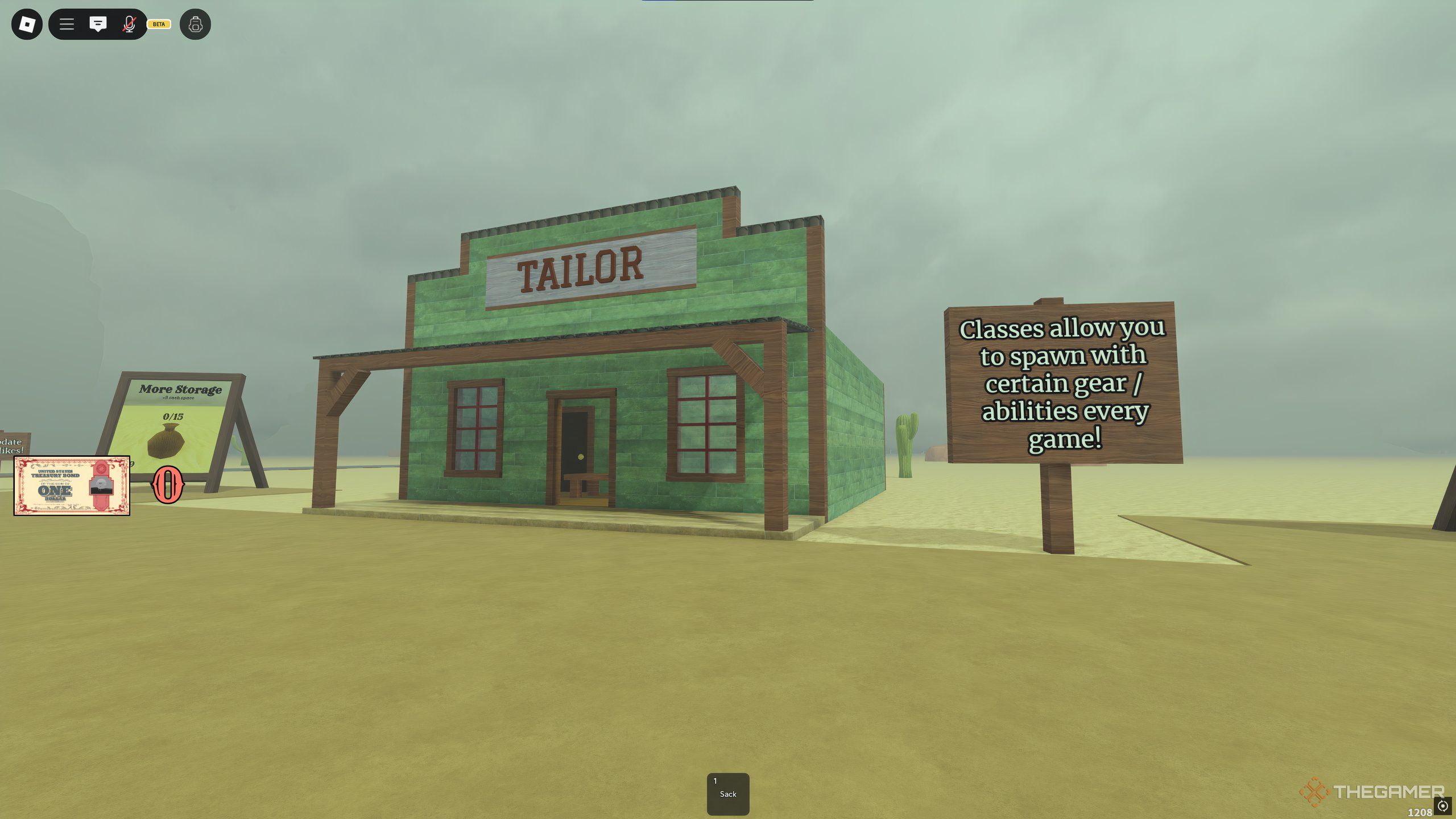 The Tailor, where you can purchase Classes for Bonds in Dead Rails on Roblox.