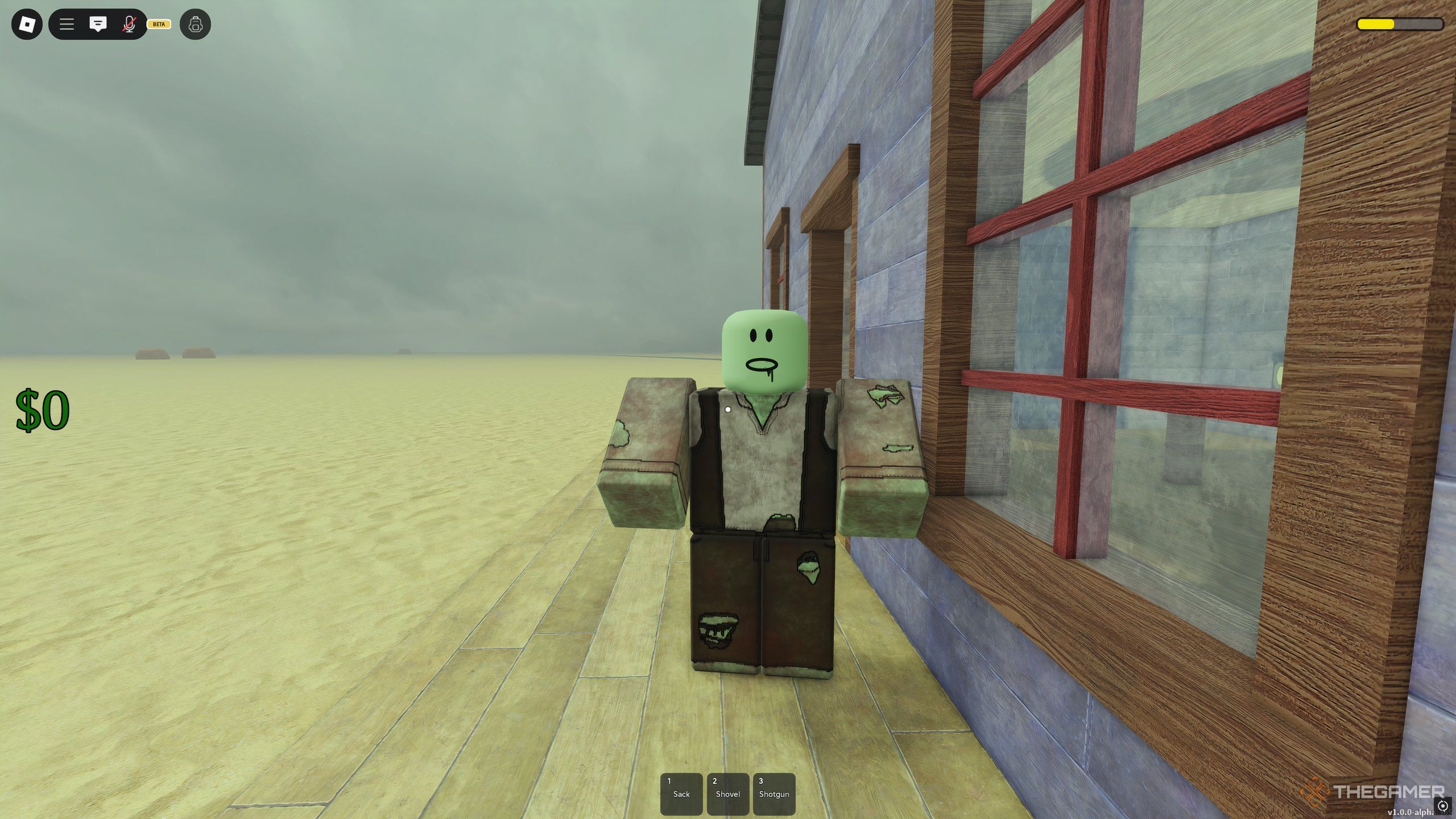A regular Zombie, chasing the player in Dead Rails on Roblox.