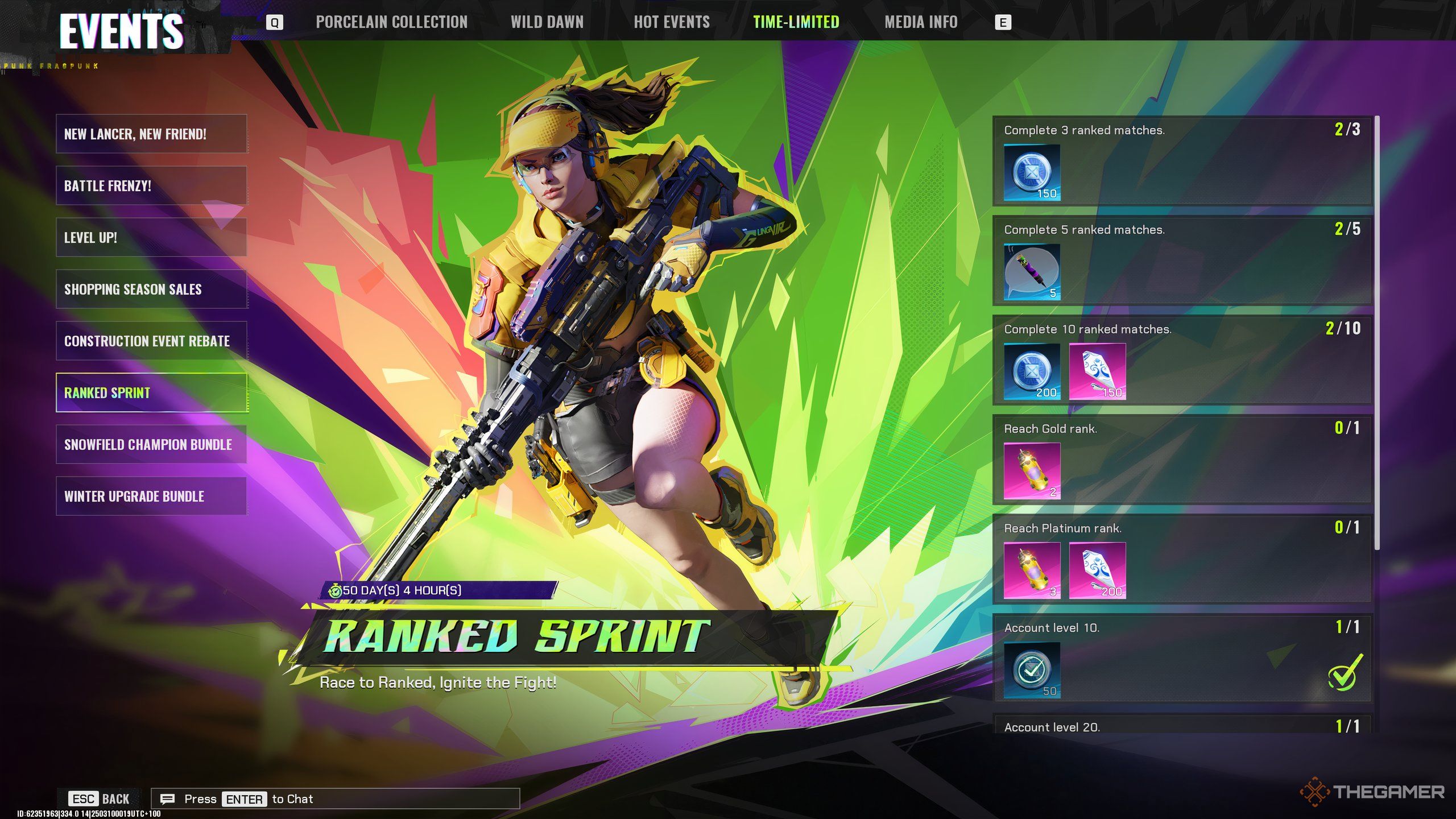 the Ranked Sprint event in FragPunk.