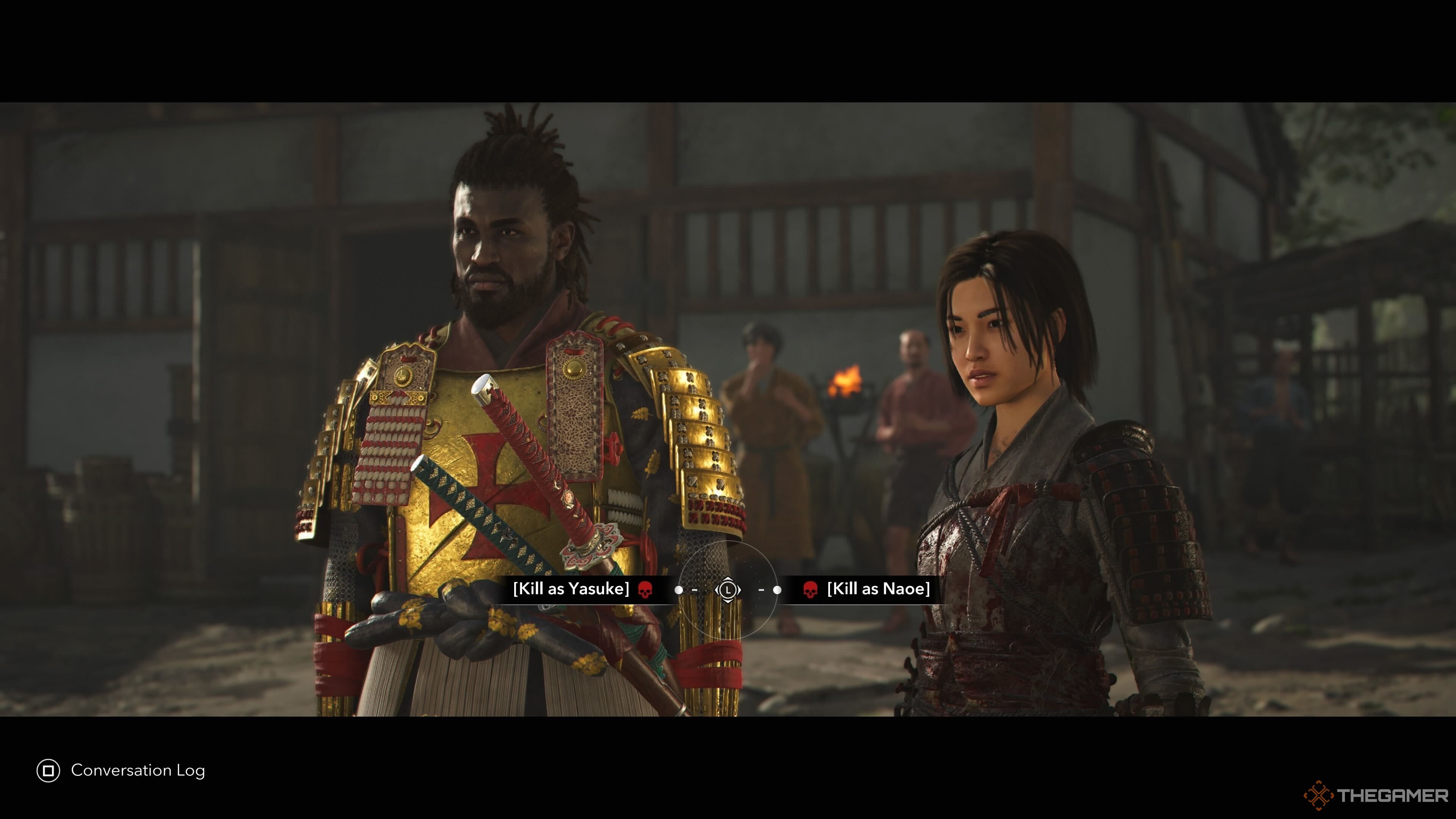 Choosing to kill Mitshuhide as Yasuke or Naoe in Assassin's Creed Shadows.