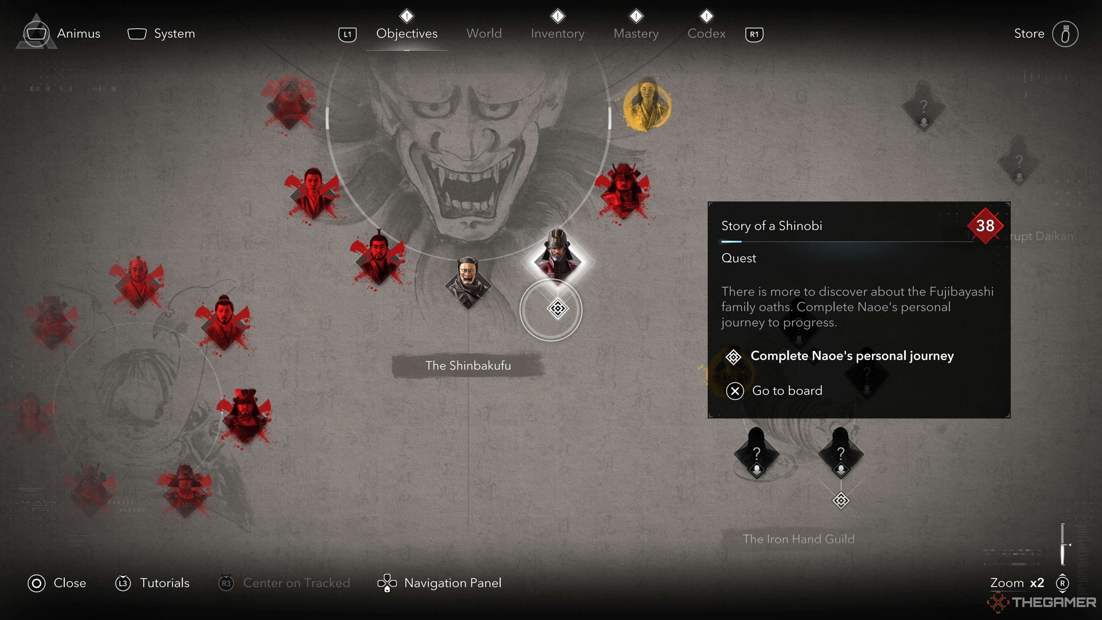 Naoe being told to finish her personal journey in Assassin's Creed Shadows.