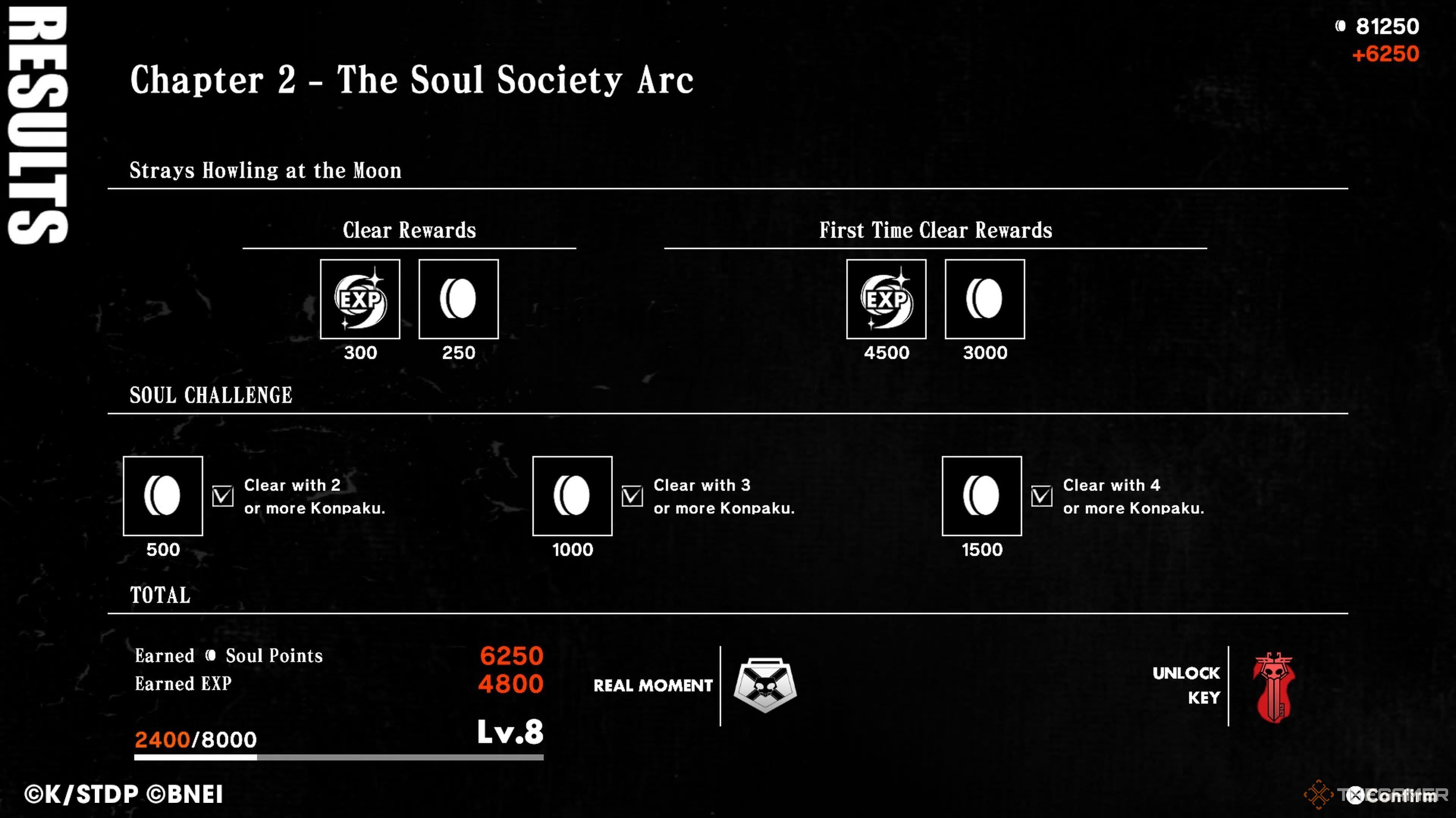 Unlocking an Unlock Key in Bleach: Rebirth of Souls.