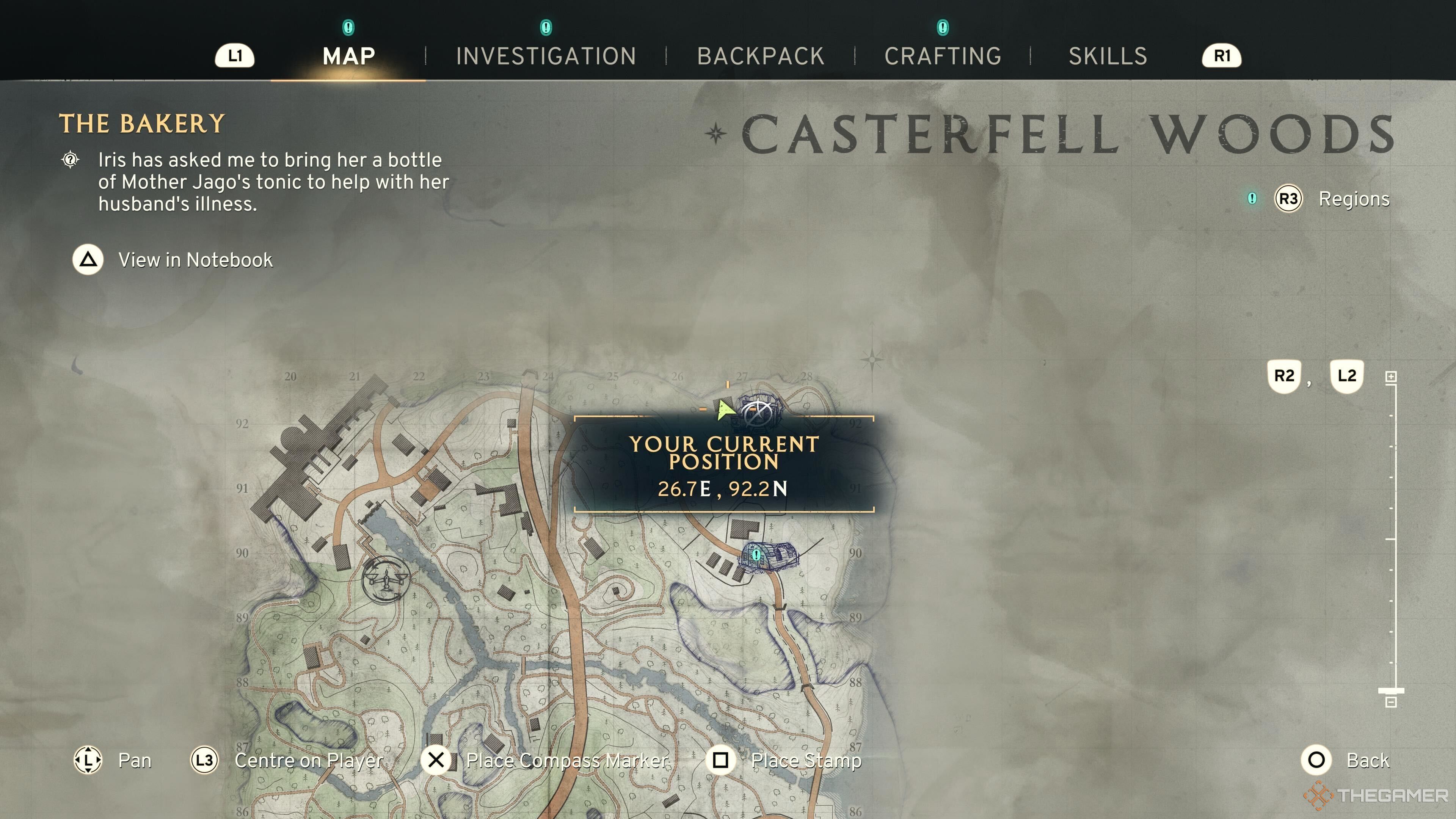 Mother Jago's location on the map in Atomfall.