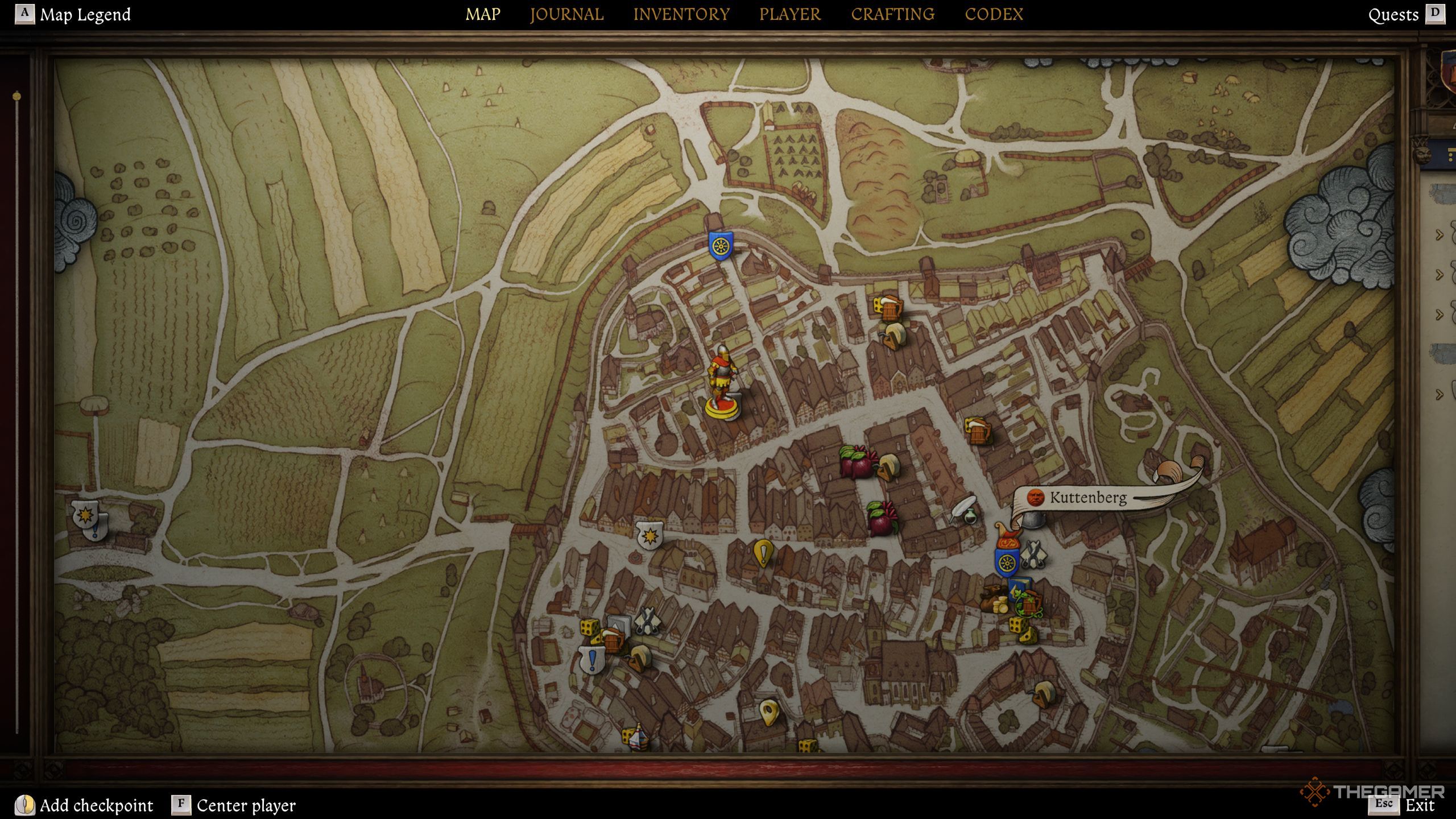 Innkeeper's location on the map in Kingdom Come: Deliverance 2.