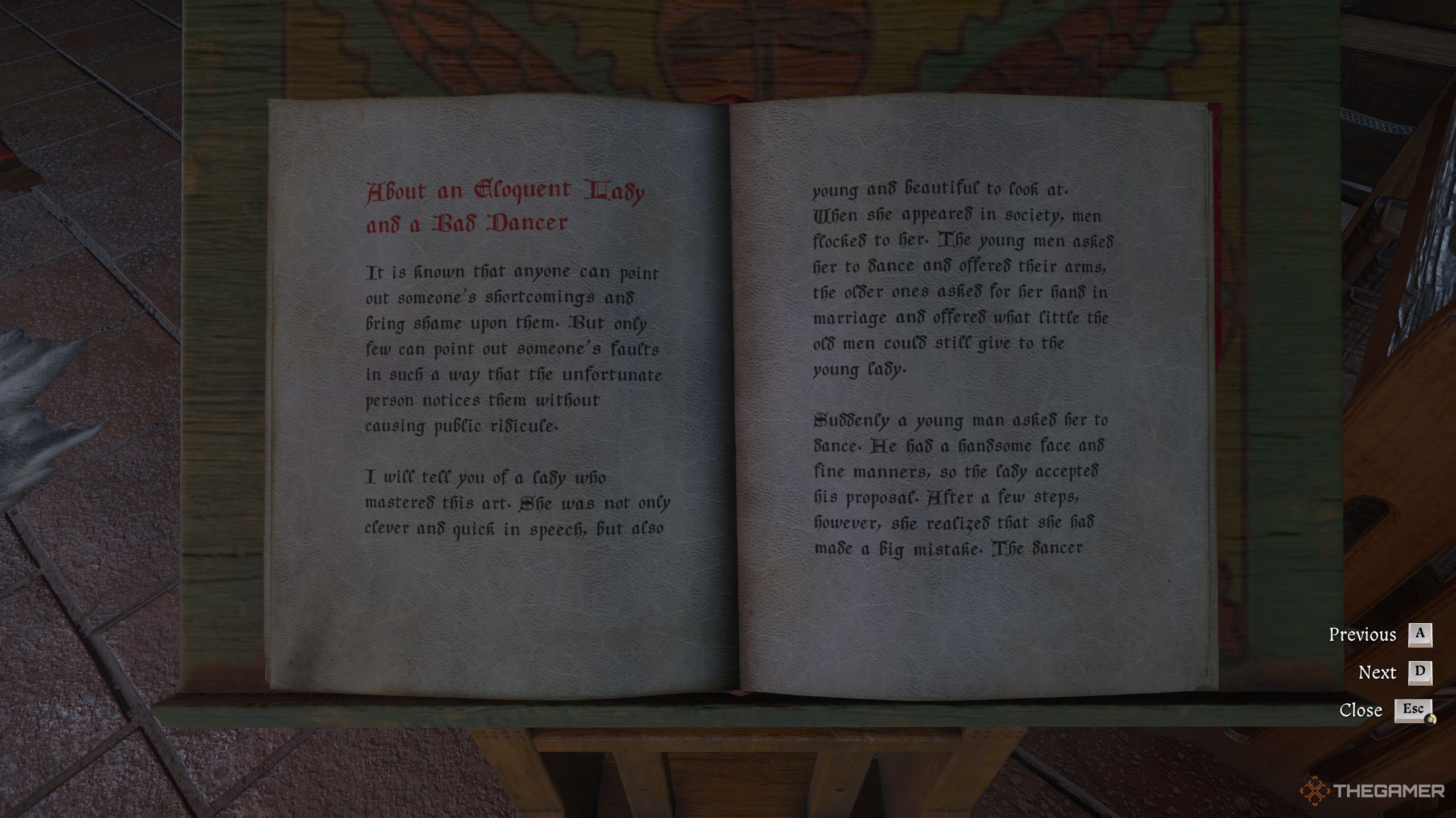 Henry reading Rosa's story.