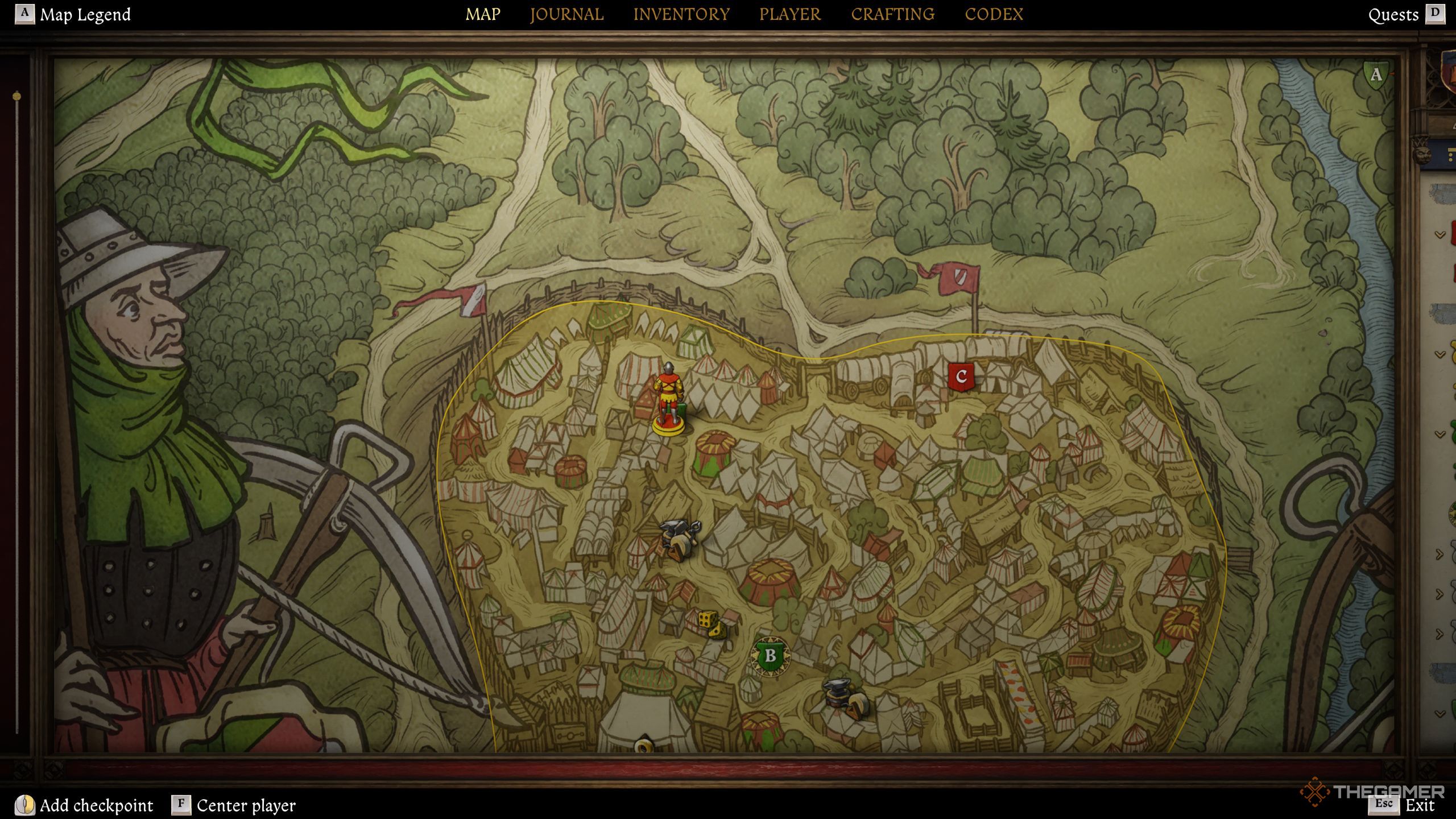 Laszlo's location on the map in Kingdom Come: Deliverance 2.