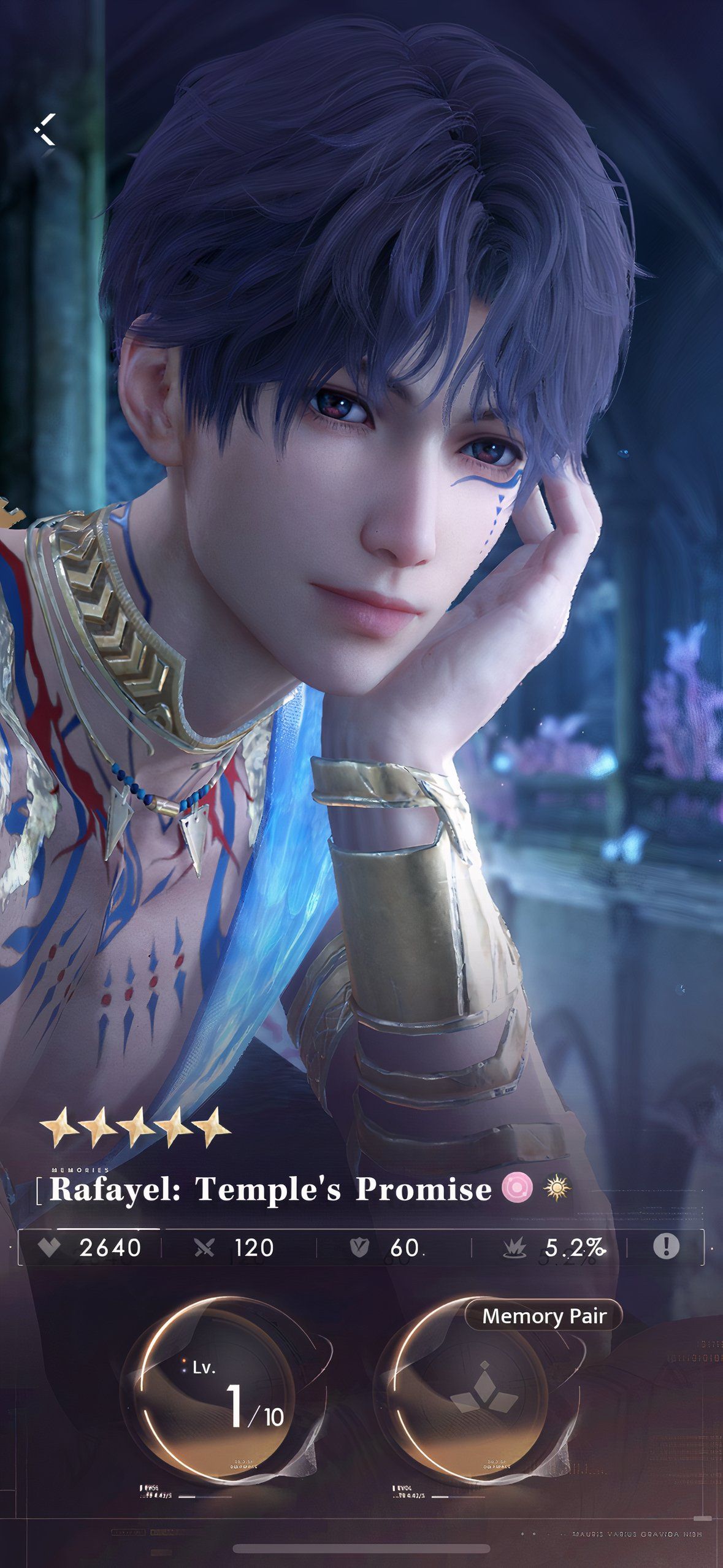 Love And Deepspace: An image of Rafayel: Temple's Promise. 