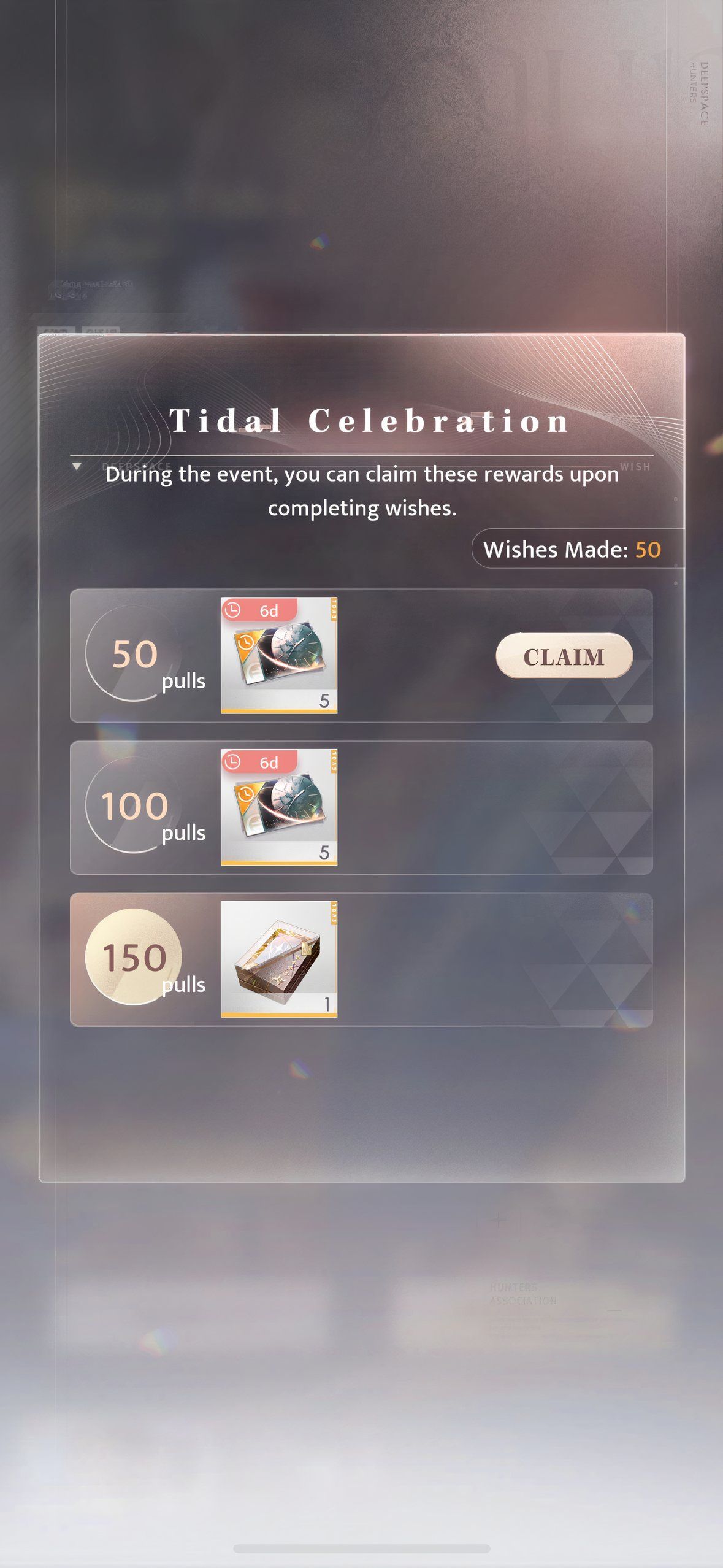 Love And Deepspace: The pull rewards for When Tides Echo.