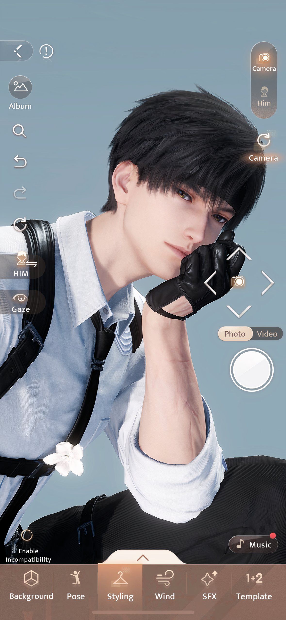 Love And Deepspace: An image of Zayne wearing the headband reward.