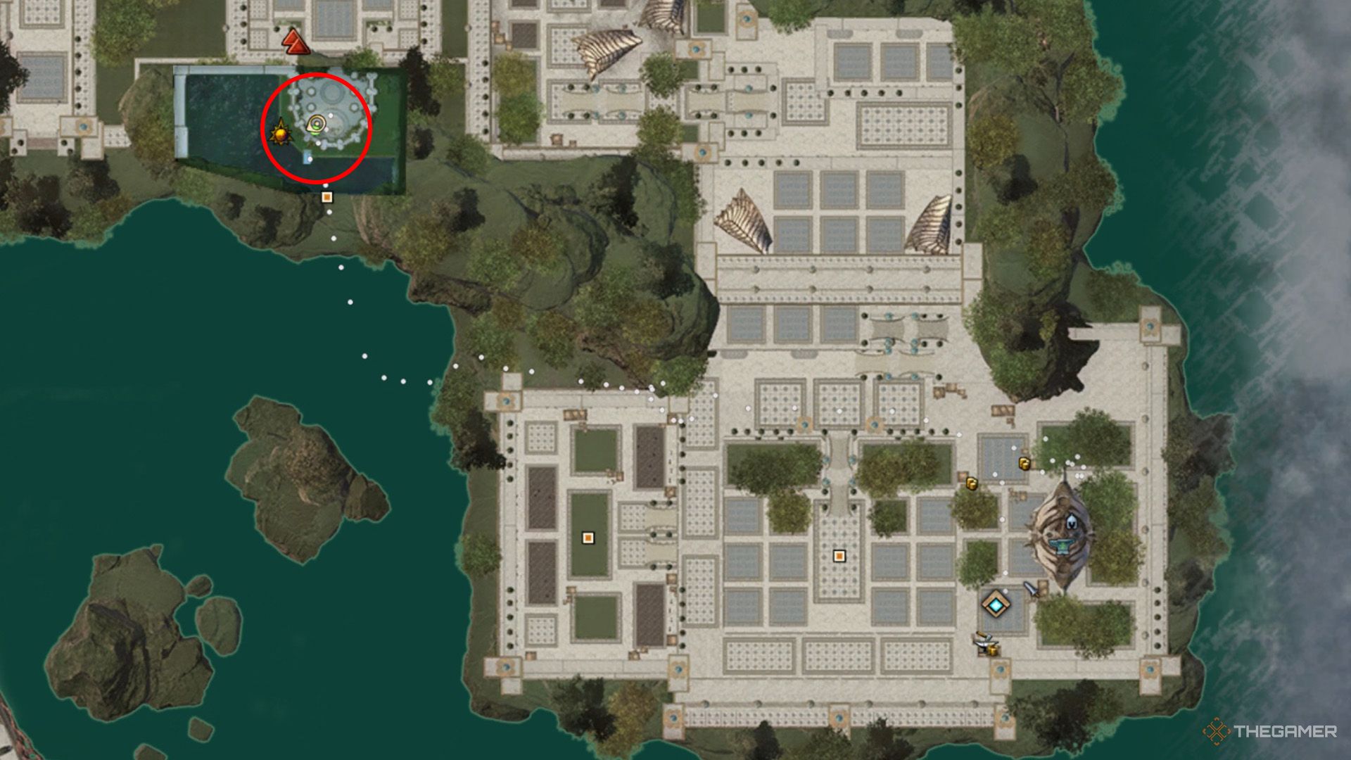 The map showing Maer's location in Guild Wars 2.