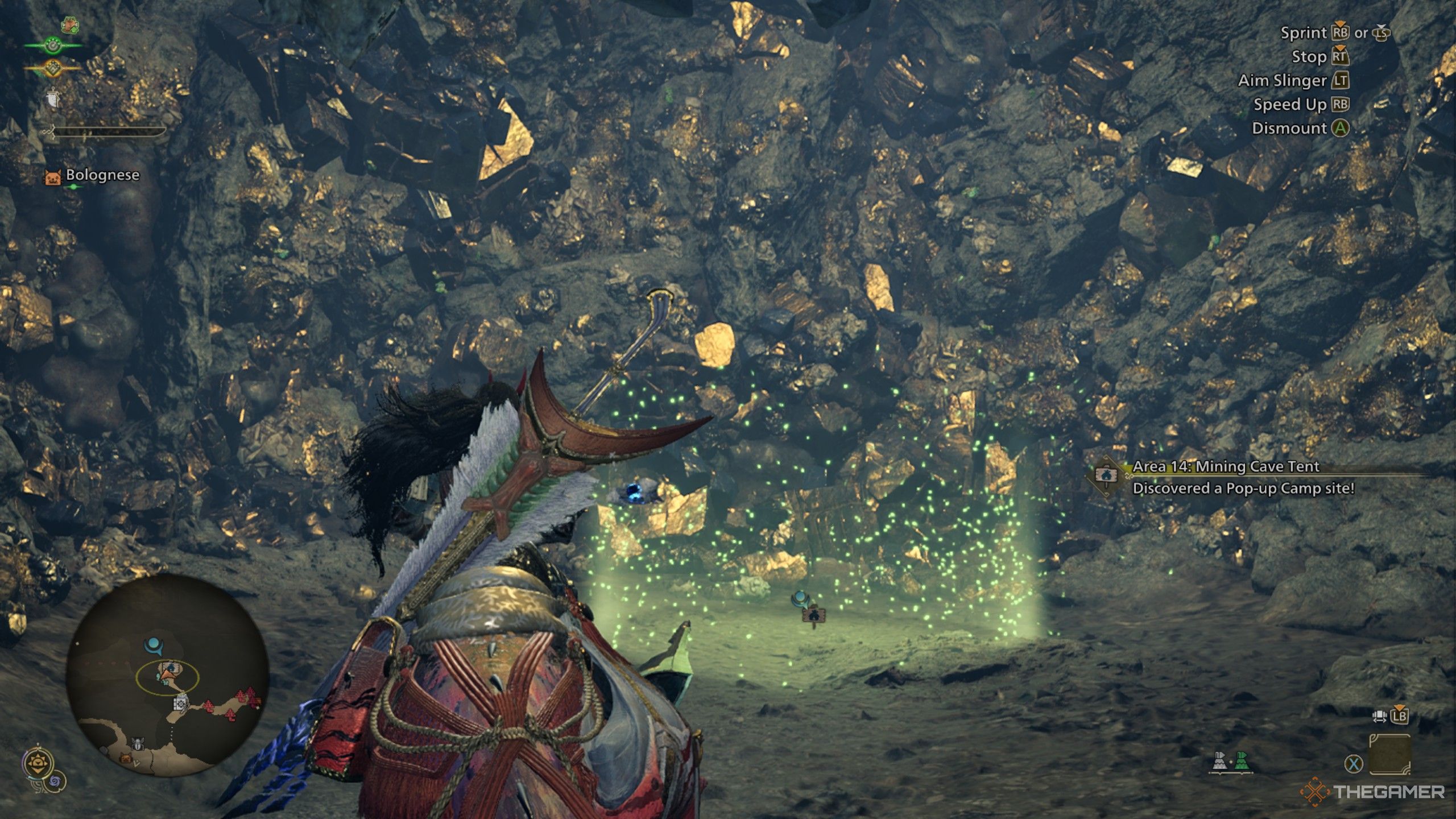 monster hunter wilds pop-up camp location mining cave.