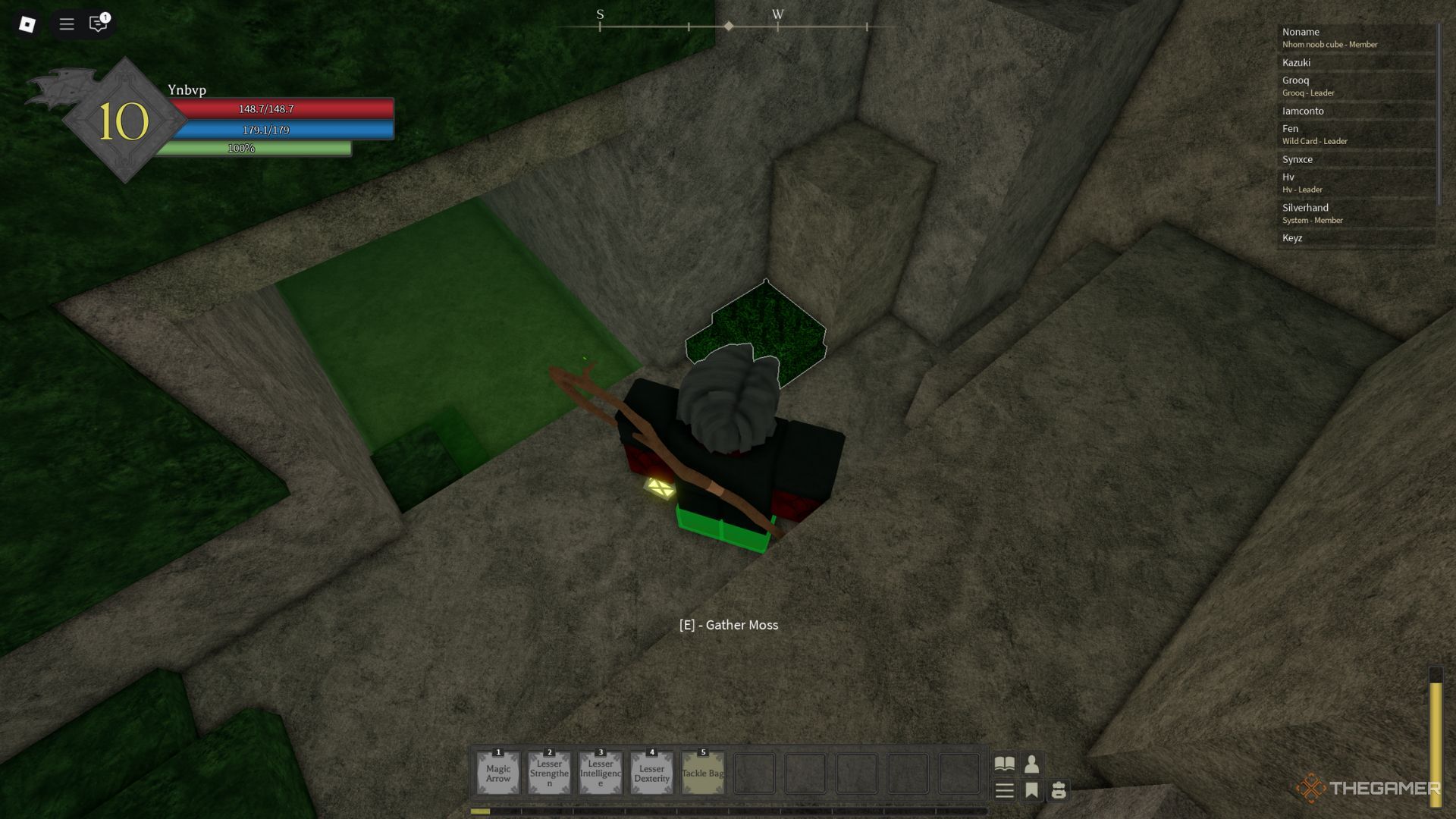 The player character stays next to moss in The Rat Pit in Rune Slayer.
