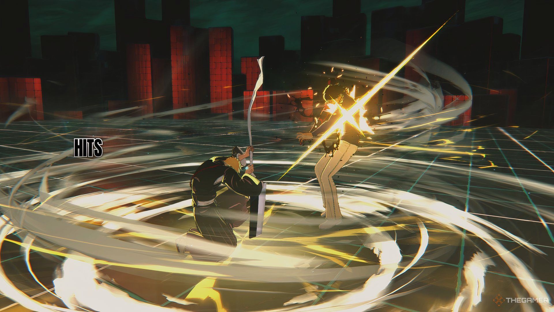 Ichigo Kurosaki pushing his Zangetsu into the ground in Bleach Rebirth of Souls.