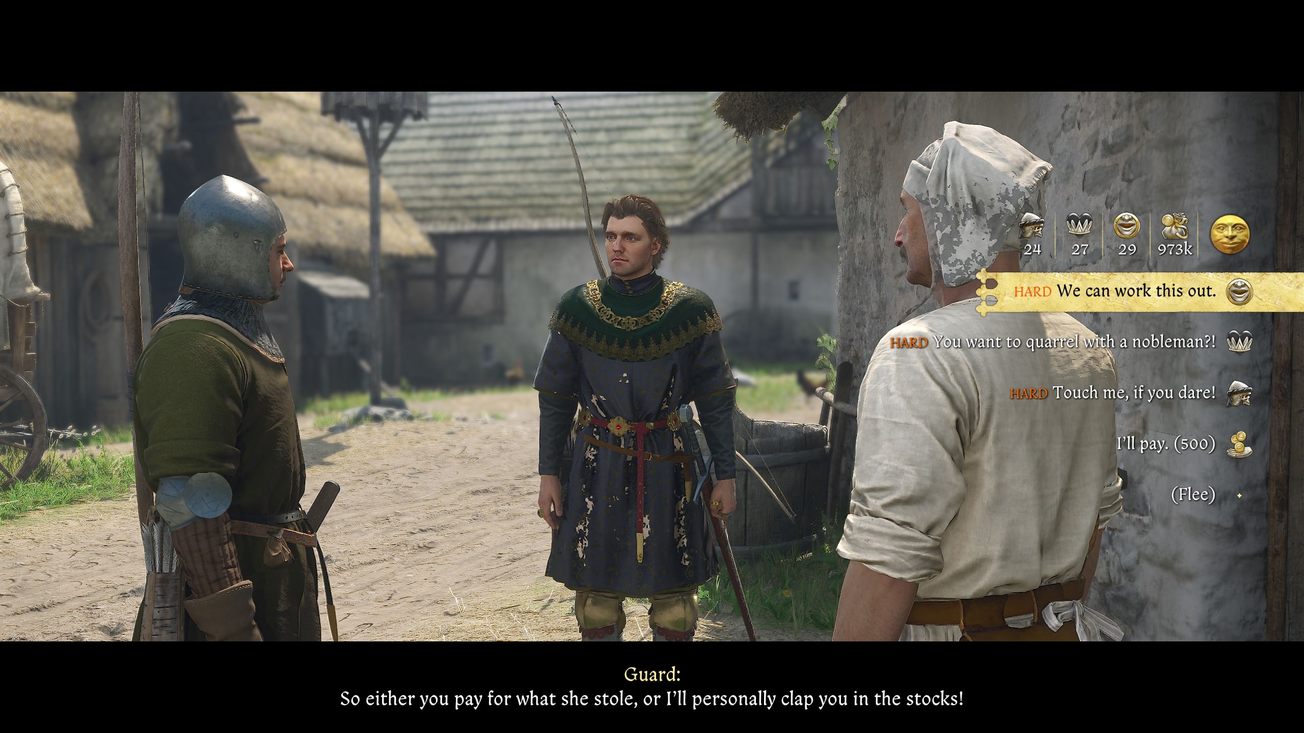 Player is facing one of the options before he can complete the Damsel In Distress quest - kcd2