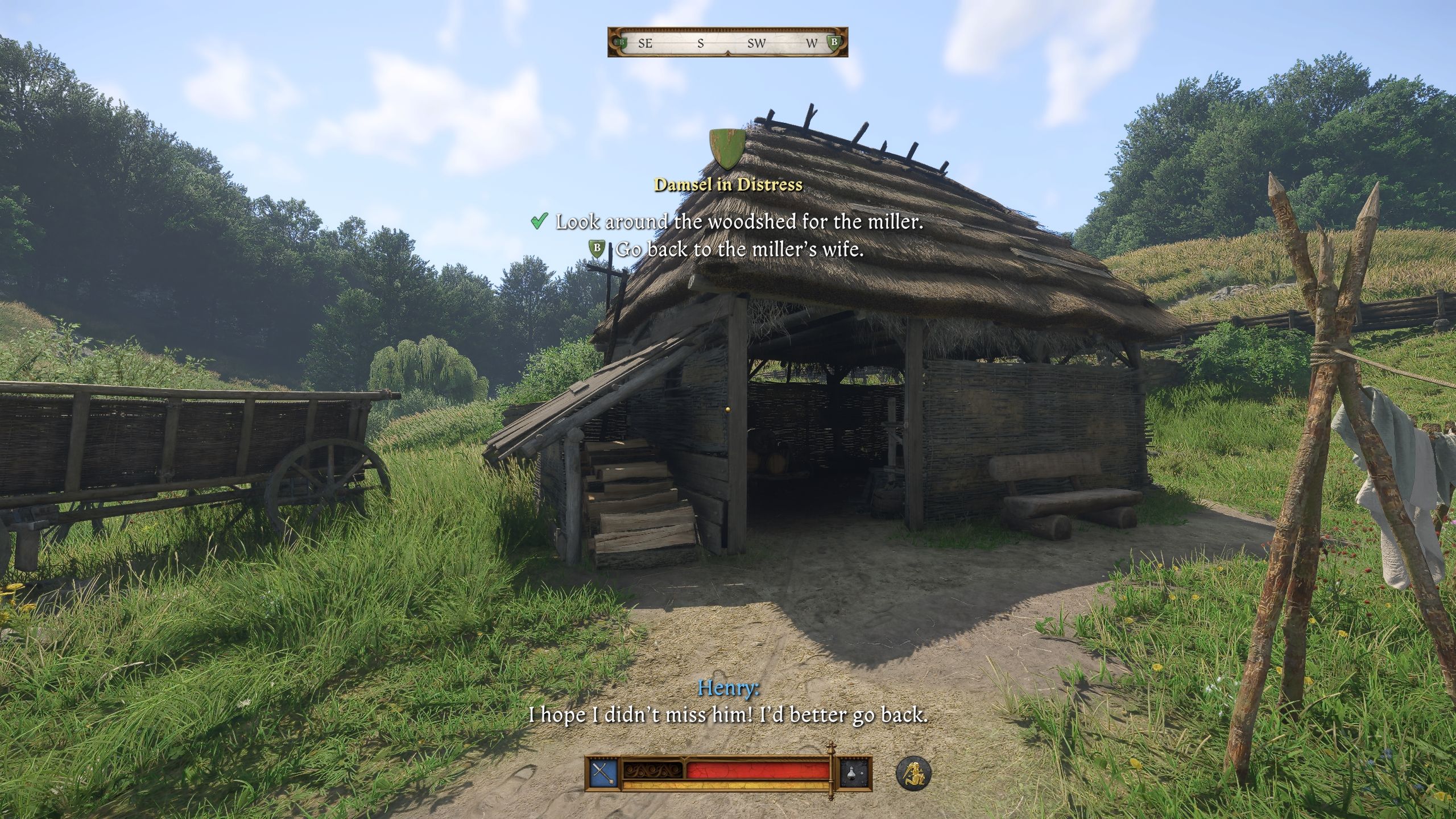 Player is standing in front of the woodshed - kcd2