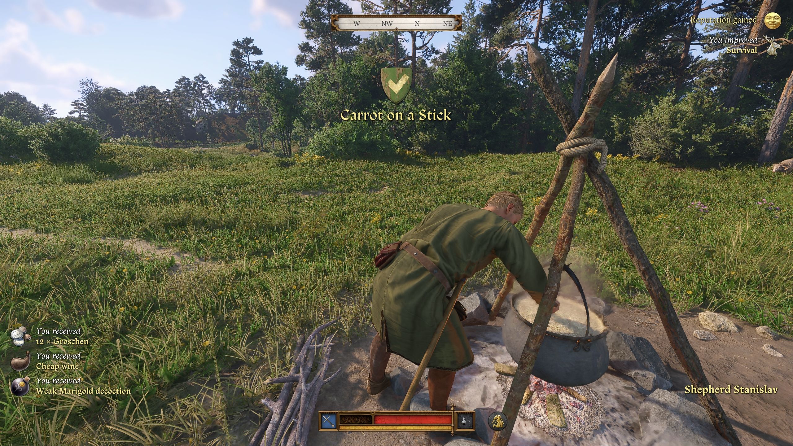 Player just completed the Carrot on a Stick quest - kcd2