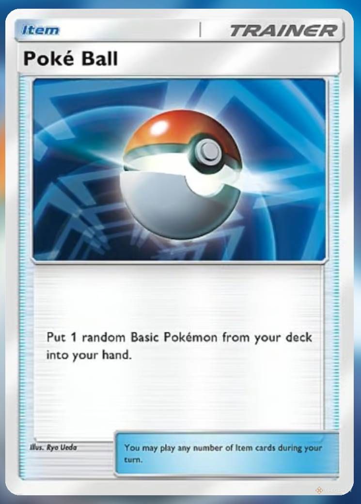 The Pokemon Trading Card Game Pocket Promo Card Poke Ball.