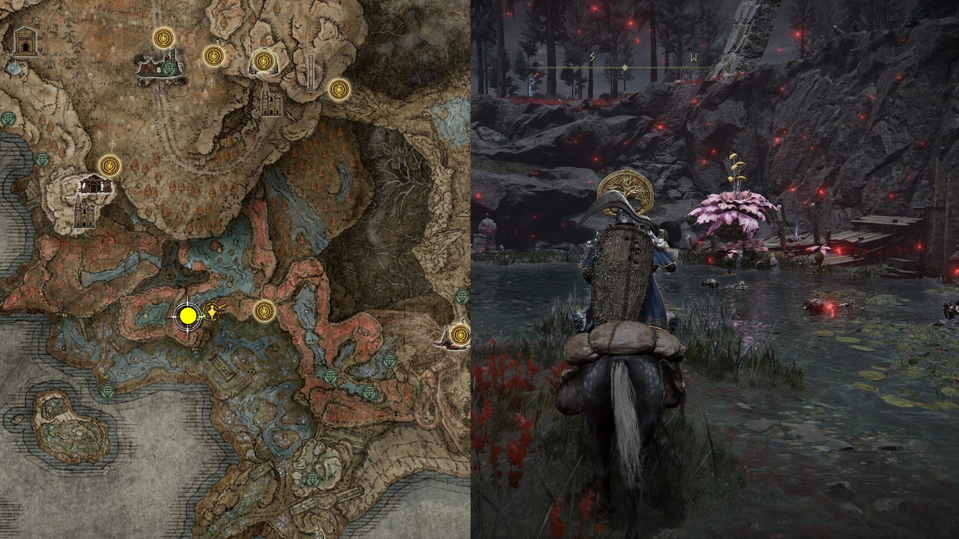 The location of Greater Potentate’s Cookbook [14] in Elden Ring.