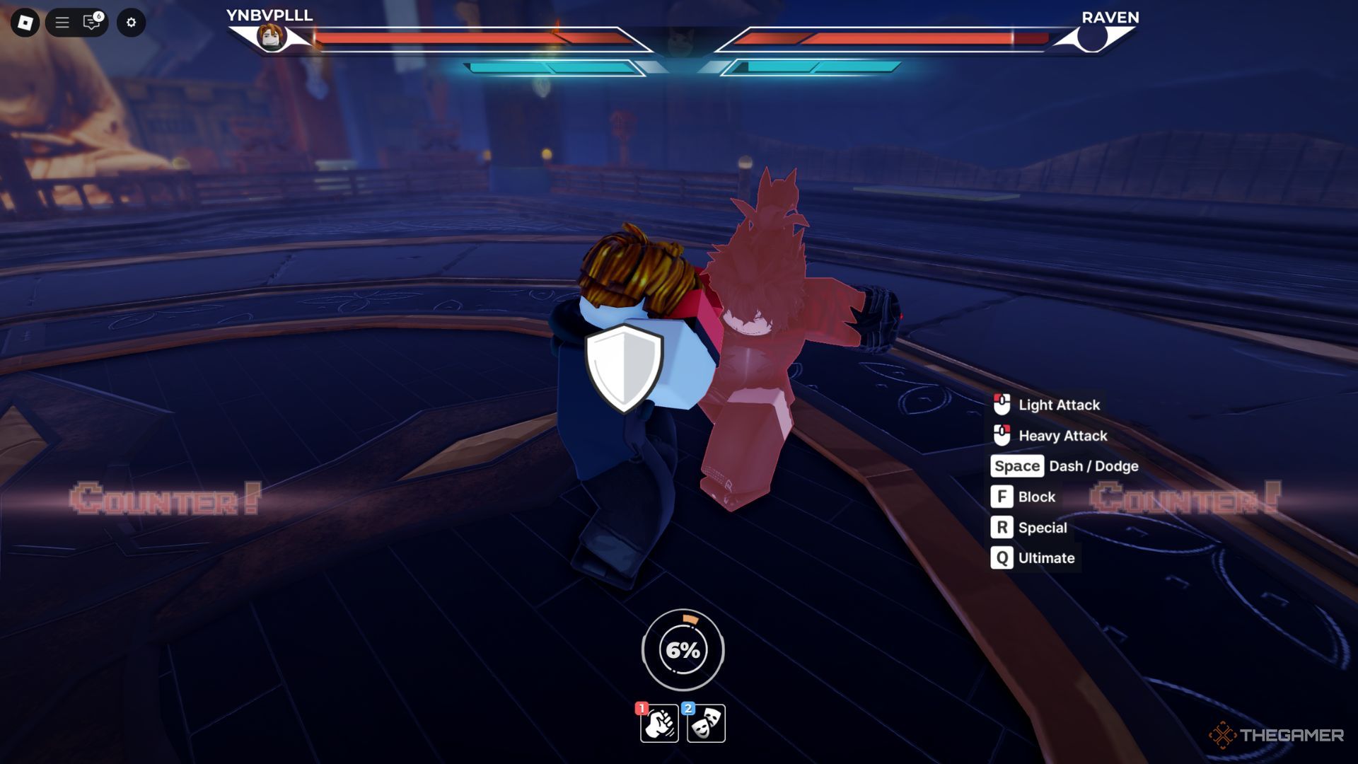 The player character fights against Raven, the second event boss in Untitled Boxing Game.