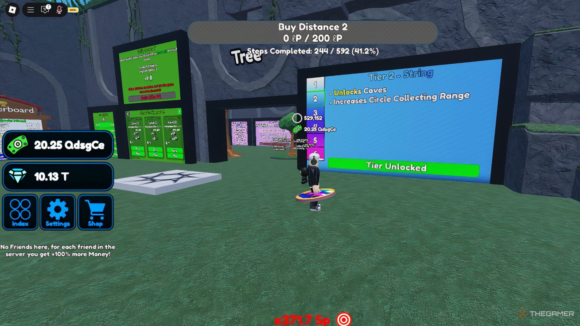 Roblox Circle Grinding Incremental Prestige Interface With Tier 2 Window