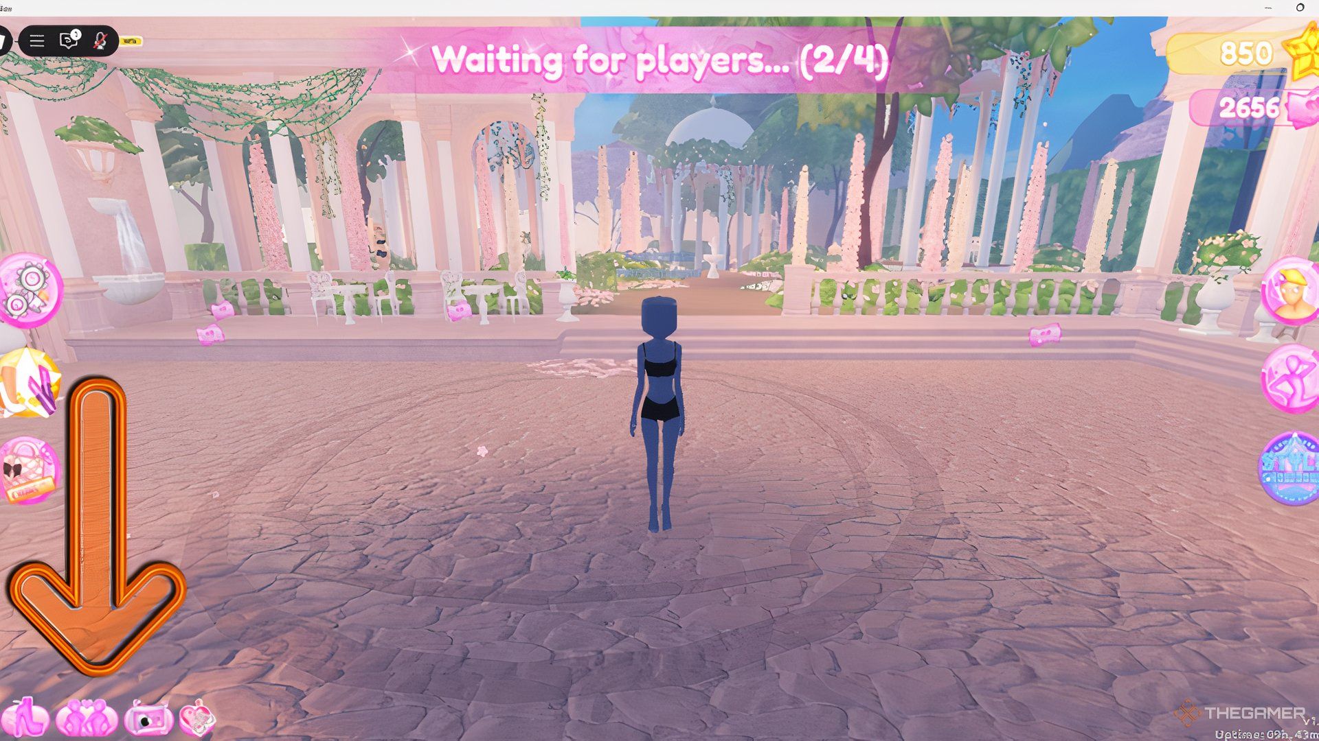 Roblox Dress To Impress Grey Character Standing in a square.