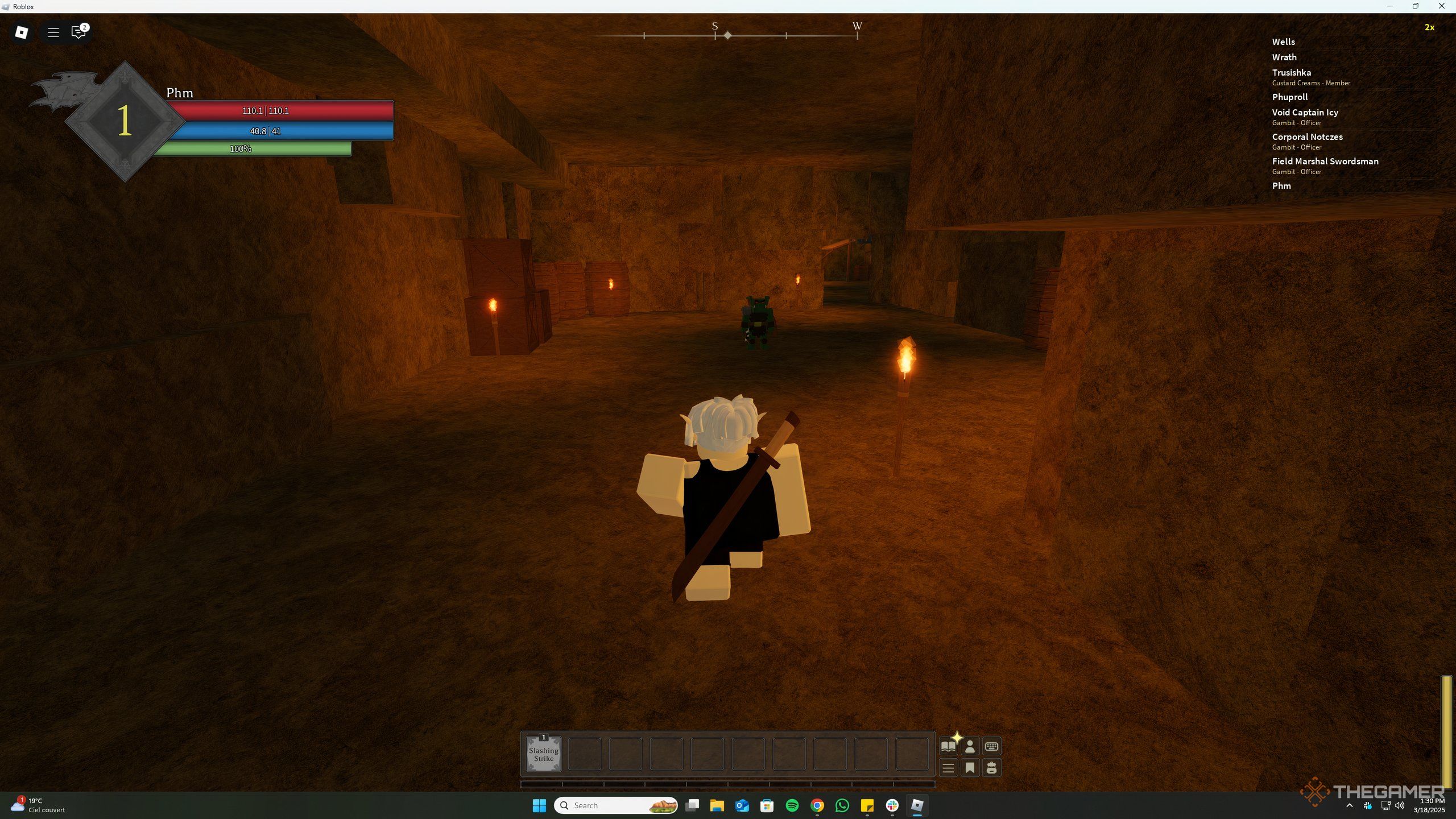 A cave in Roblox: Rune Slayer.