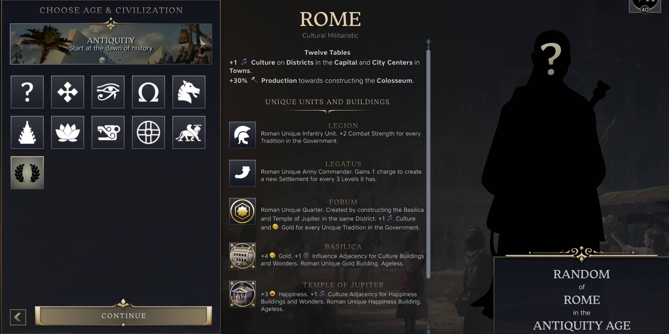 Rome Antiquity Age Civ