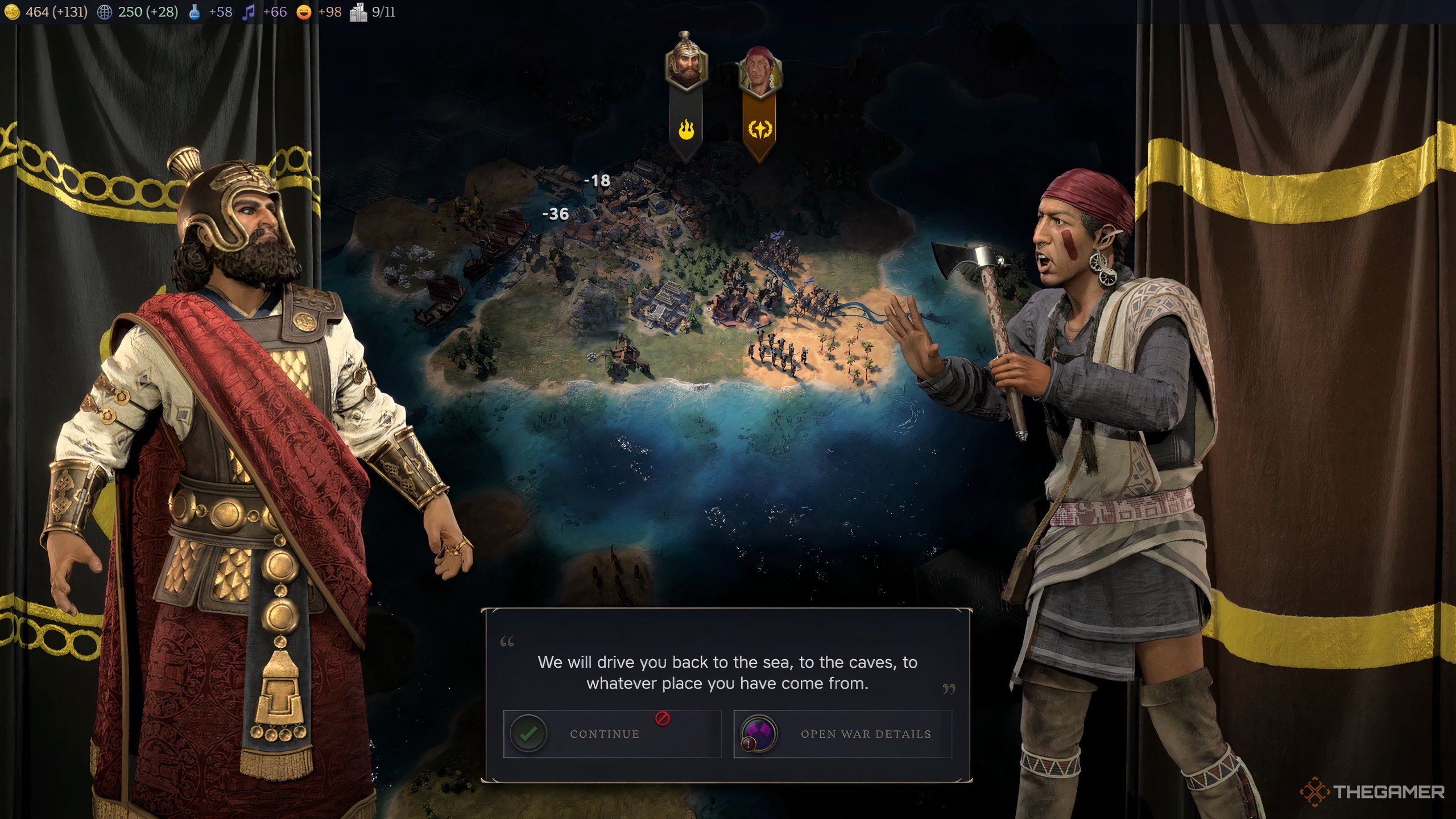 Xerxes King of Kings is declared war on by another civ in Civilization 7.