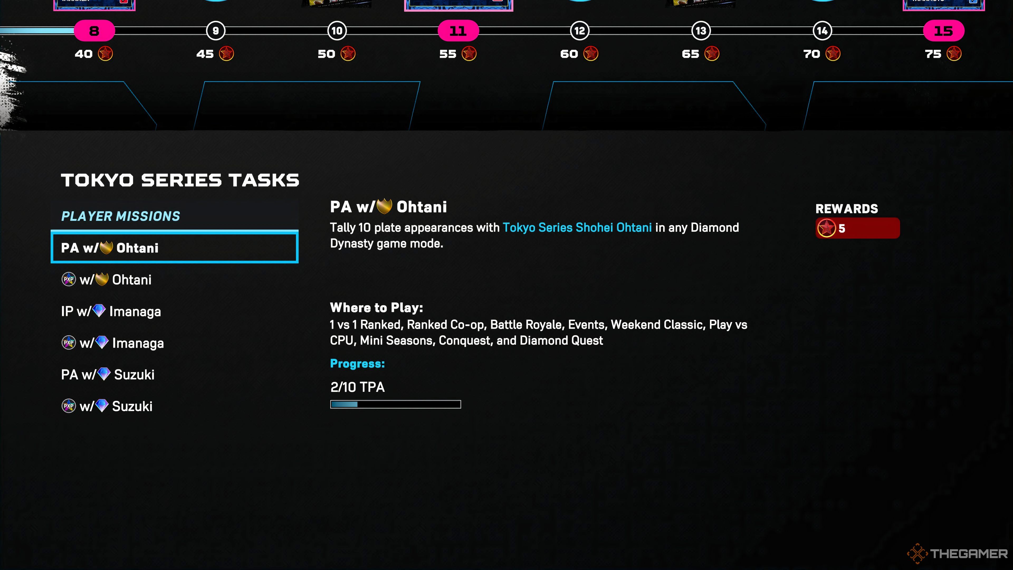 Player Missions in the Tokyo Series Program in MLB The Show 25.
