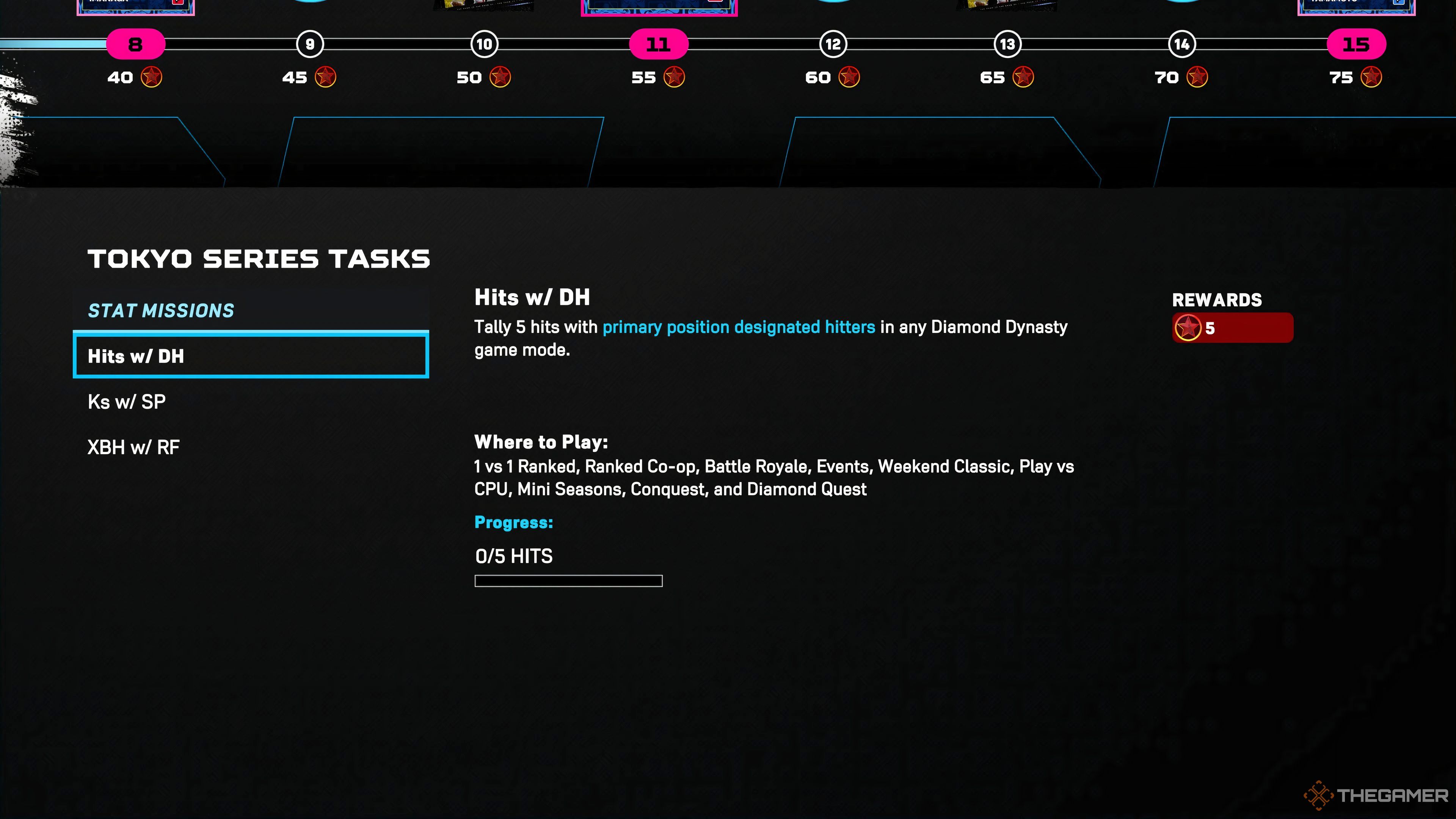 Stat Missions in the Tokyo Series Program in MLB The Show 25.