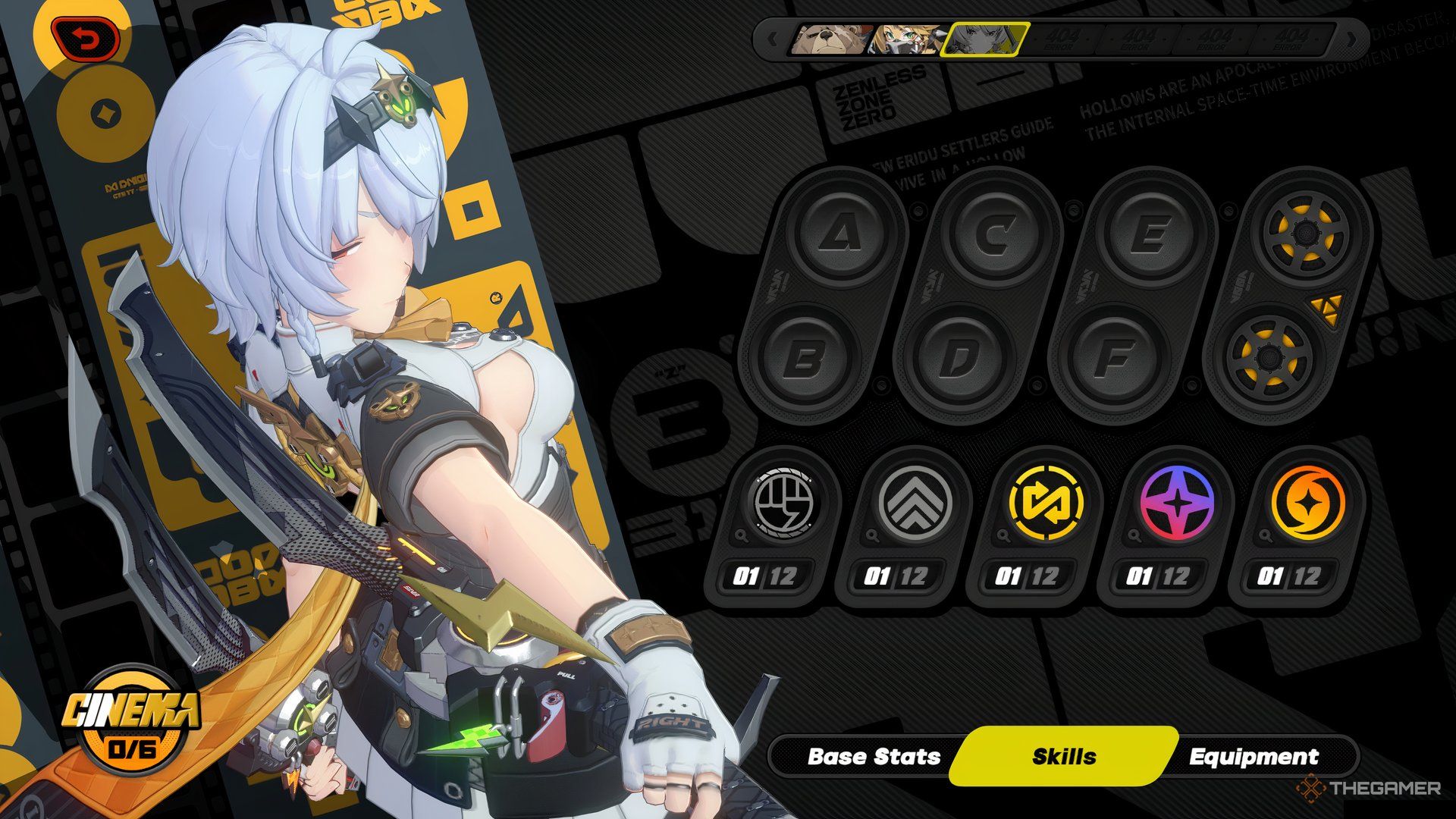 Soldier -Anby skill display screen in Zenless Zone Zero.