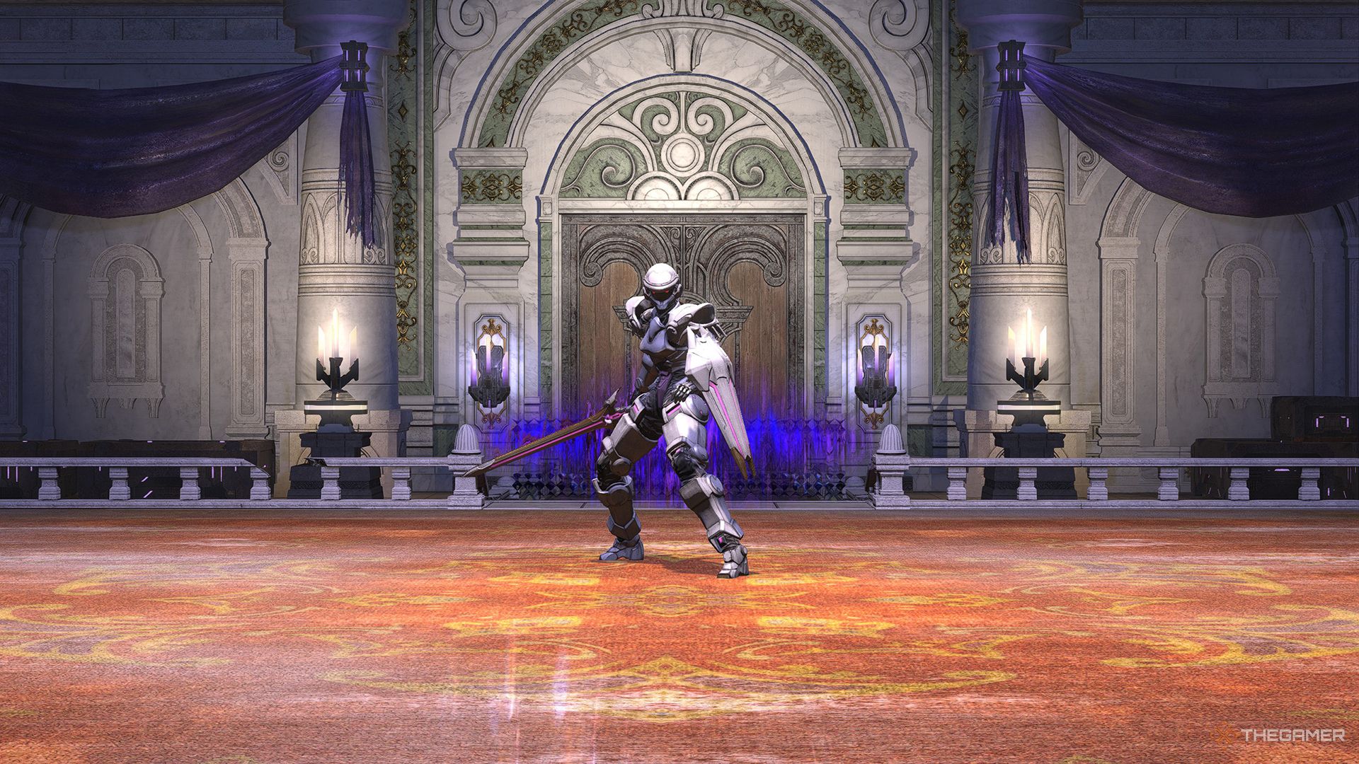 The second boss of the Underkeep, Soldier S0, in Final Fantasy 14.