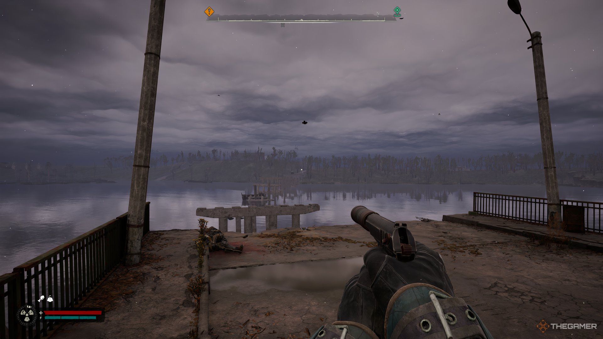 An image showing a broken bridge in Stalker 2.