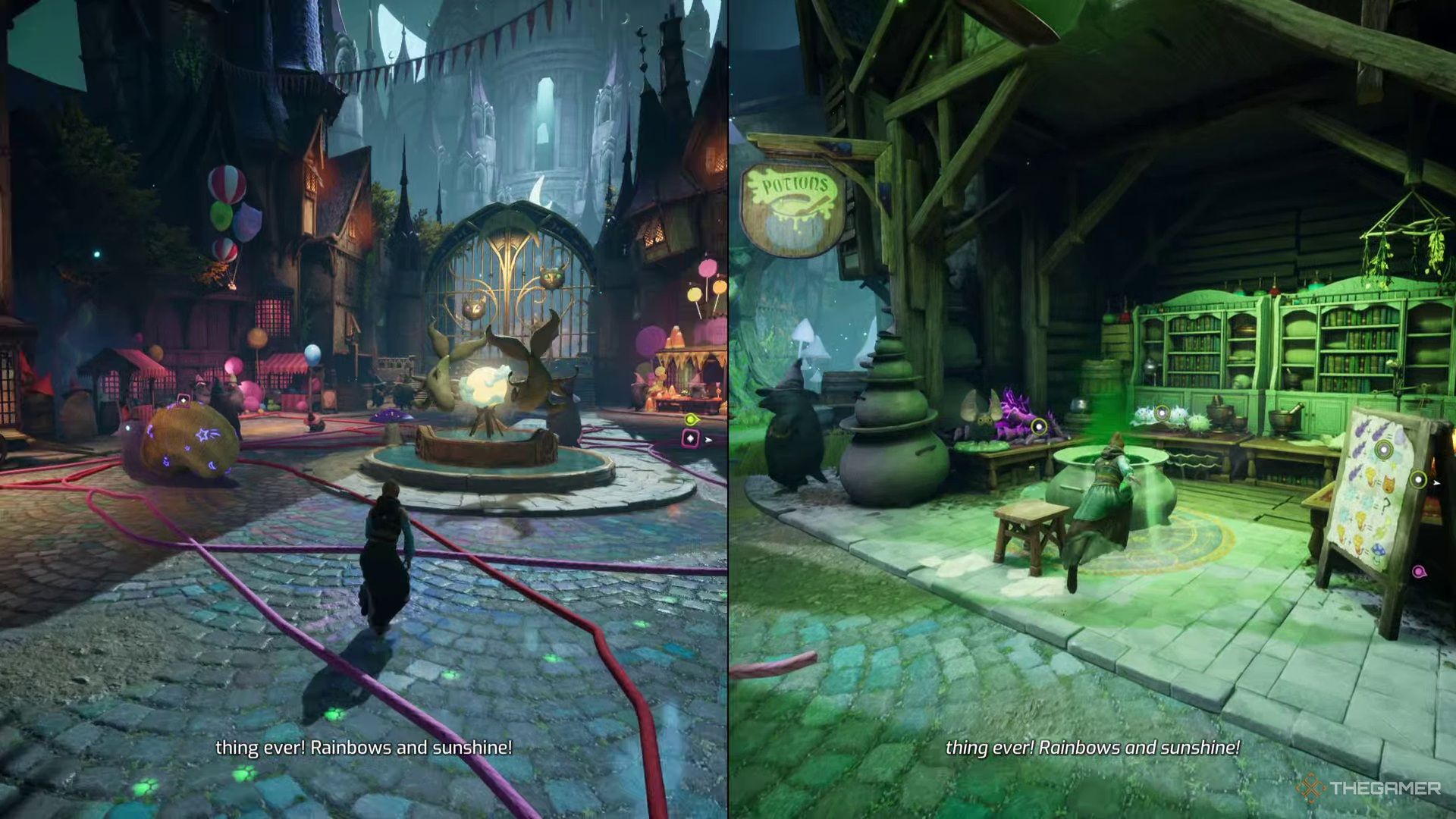 Zoe and Mio transform into one another after drinking potions in Split Fiction.