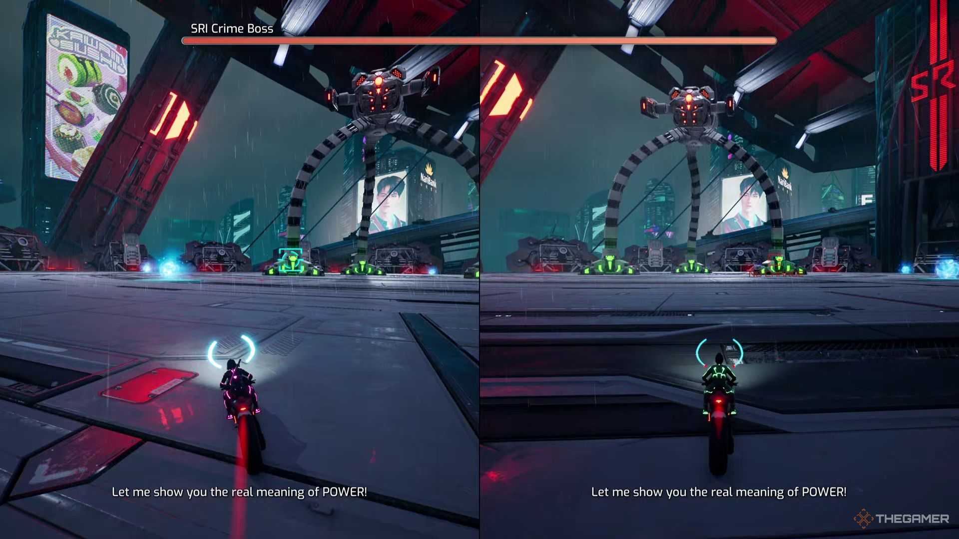 The SRI Crime Boss transforms into a tripod in Split Fiction.