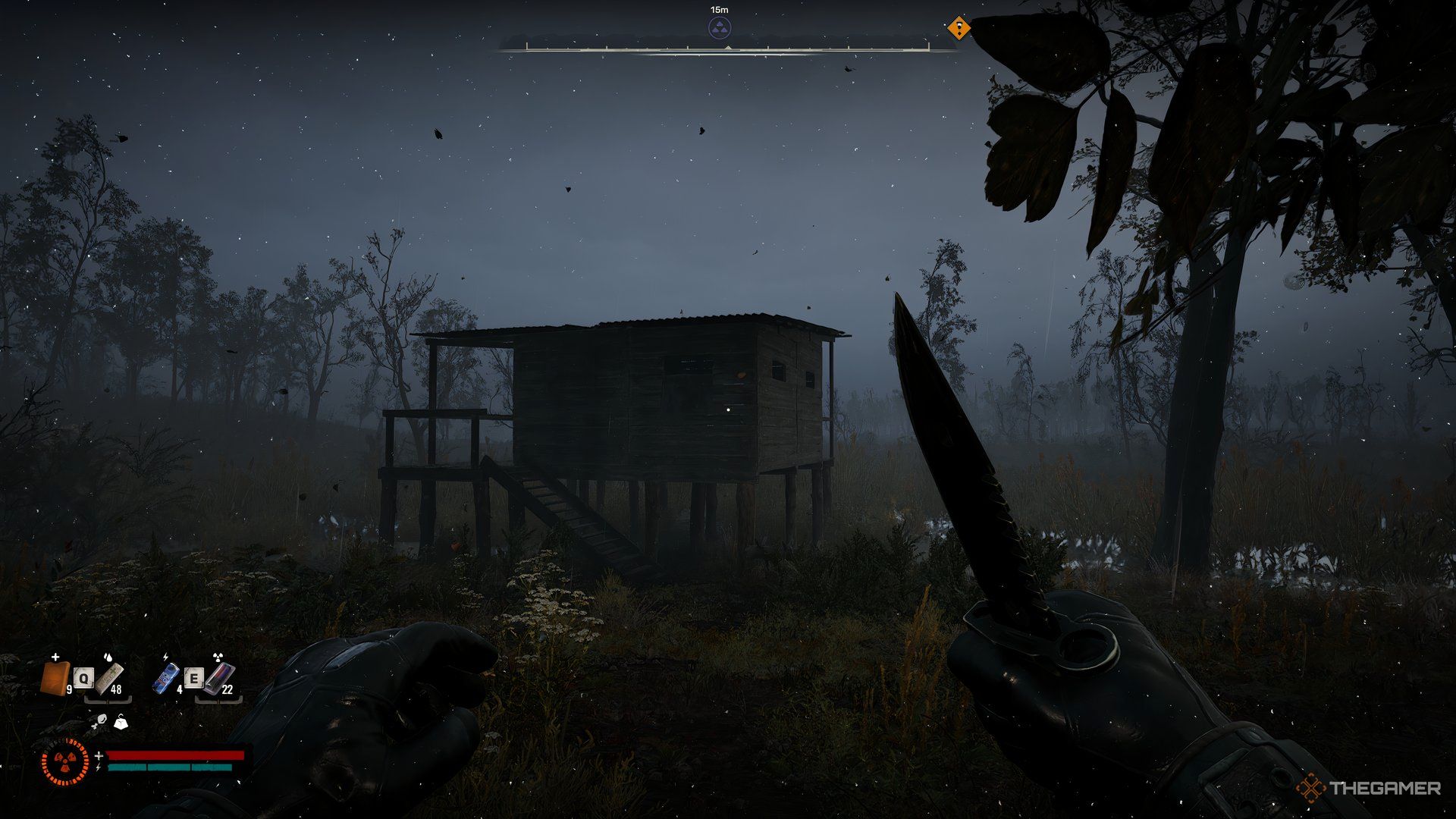 Image showing a cabin in swamps in Stalker 2.