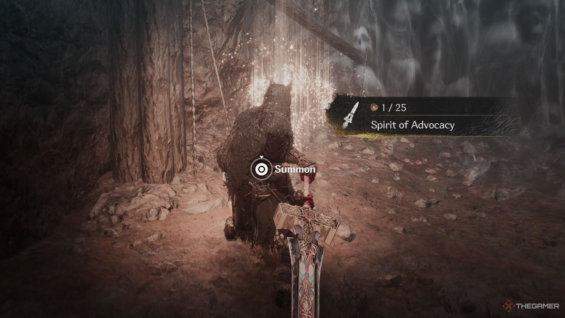 Summoming the Spirit of Advocacy in The First Berserker Khazan.