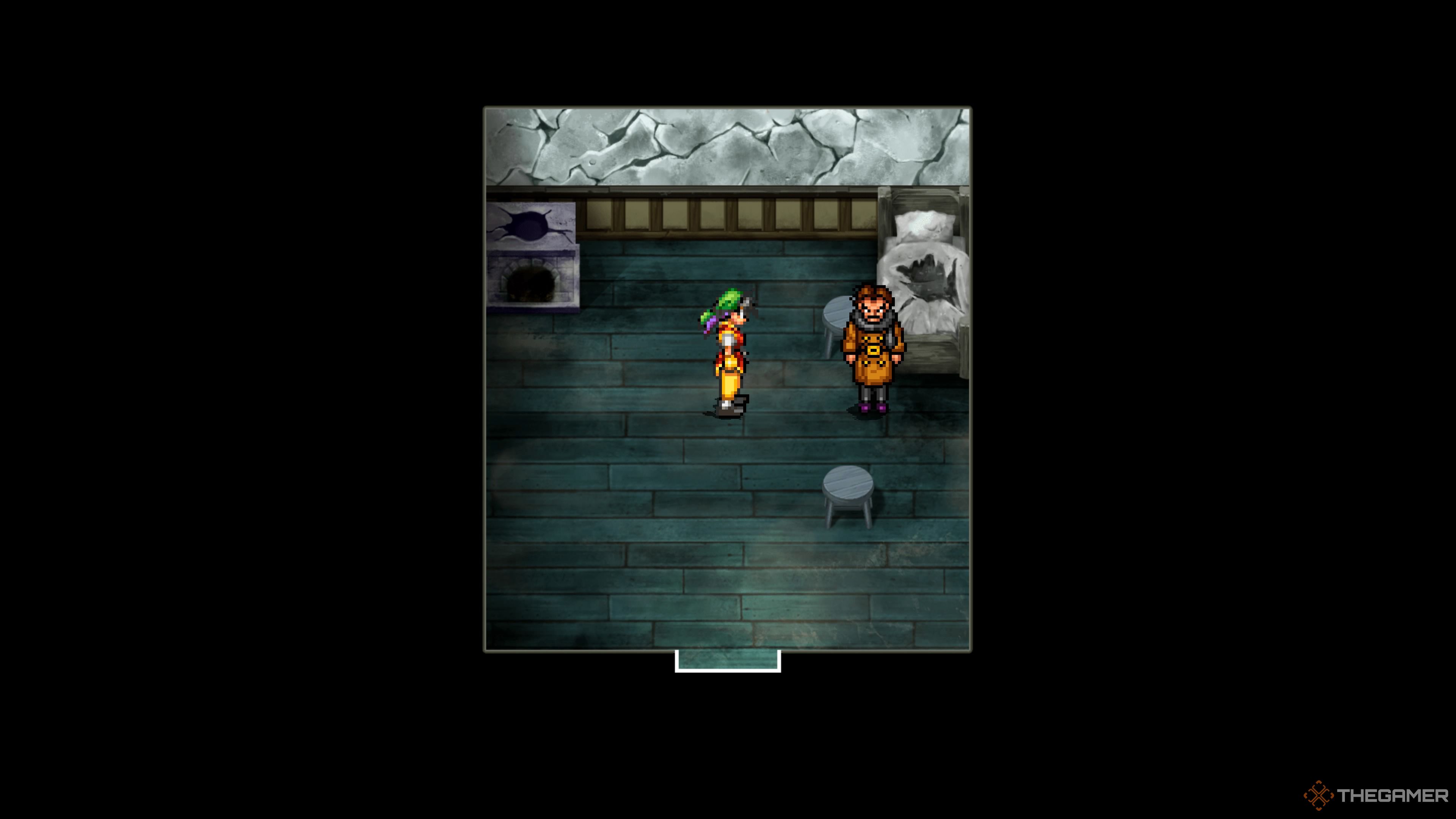 Talking to Leon Silverberg in Suikoden 1 HD Remaster.