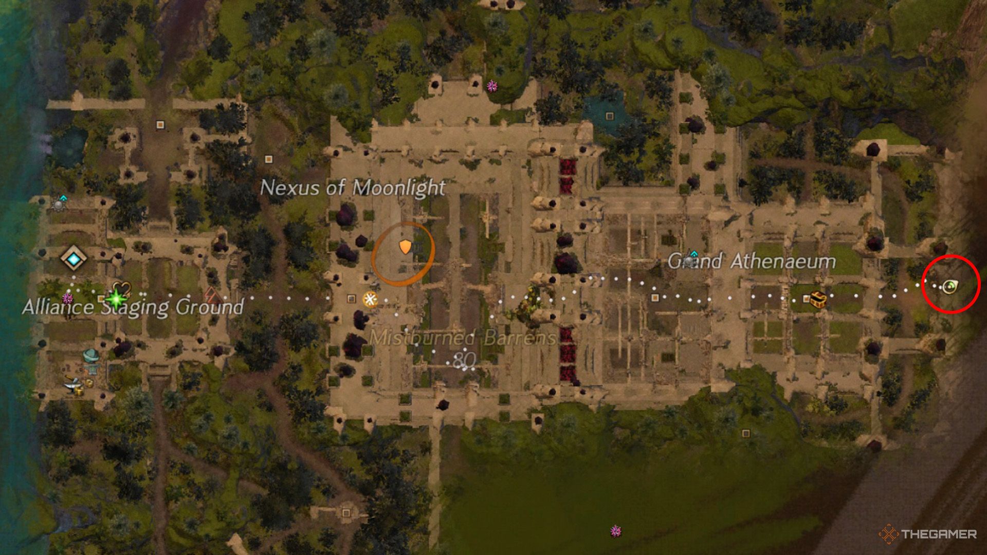 The location of the fourth Tattered Journal on the map in Guild Wars 2.