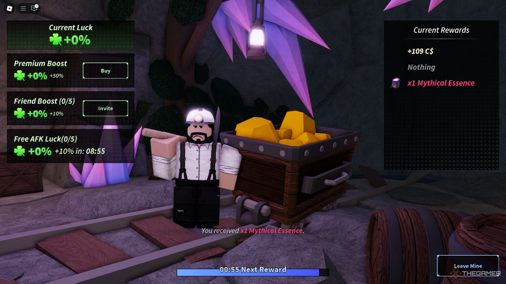 The player character stays in the AFK chamber and gets various rewards in Fisch.